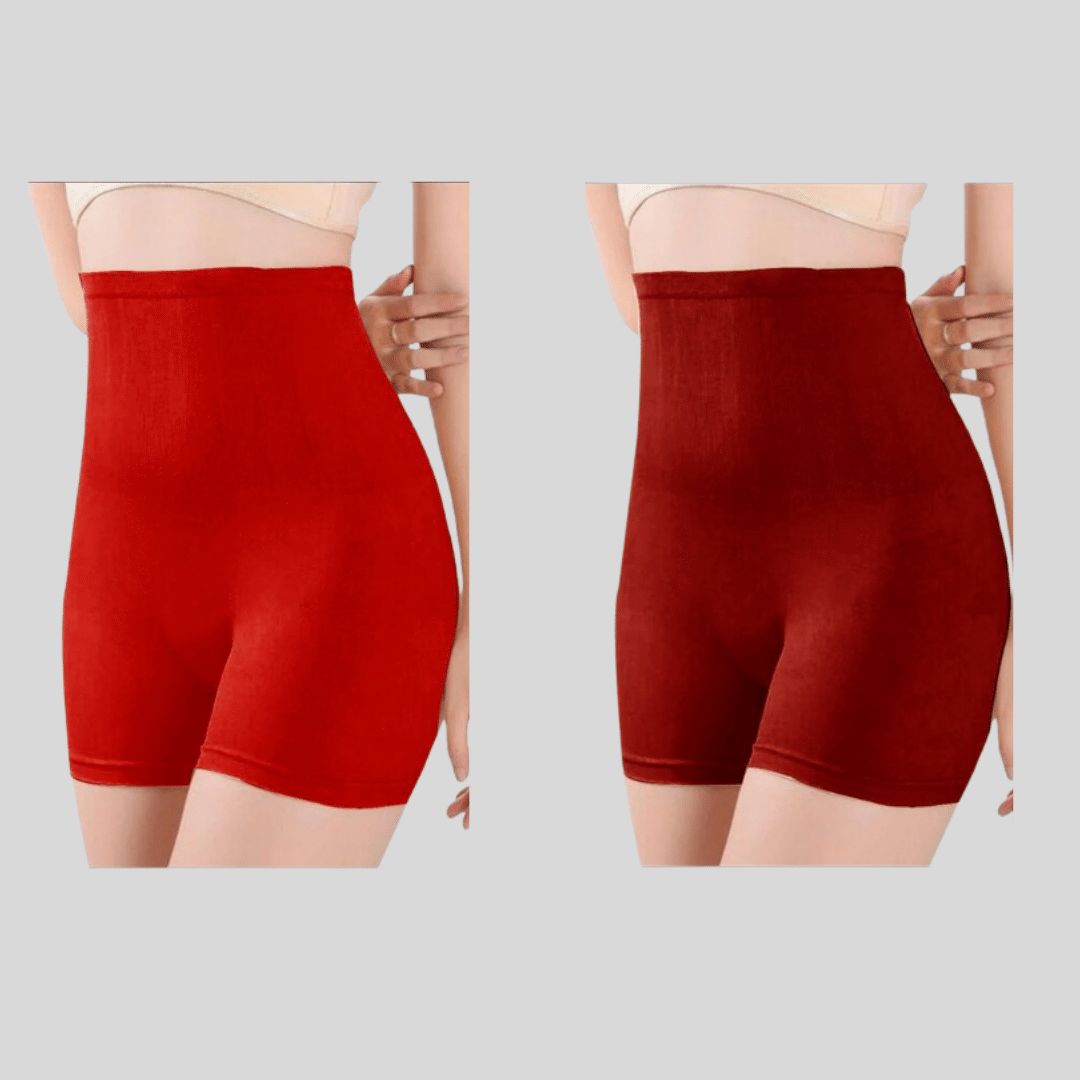     			Pia Trends Pack of 2 Cotton Blend Women's Trimming Tights ( Red,Maroon )