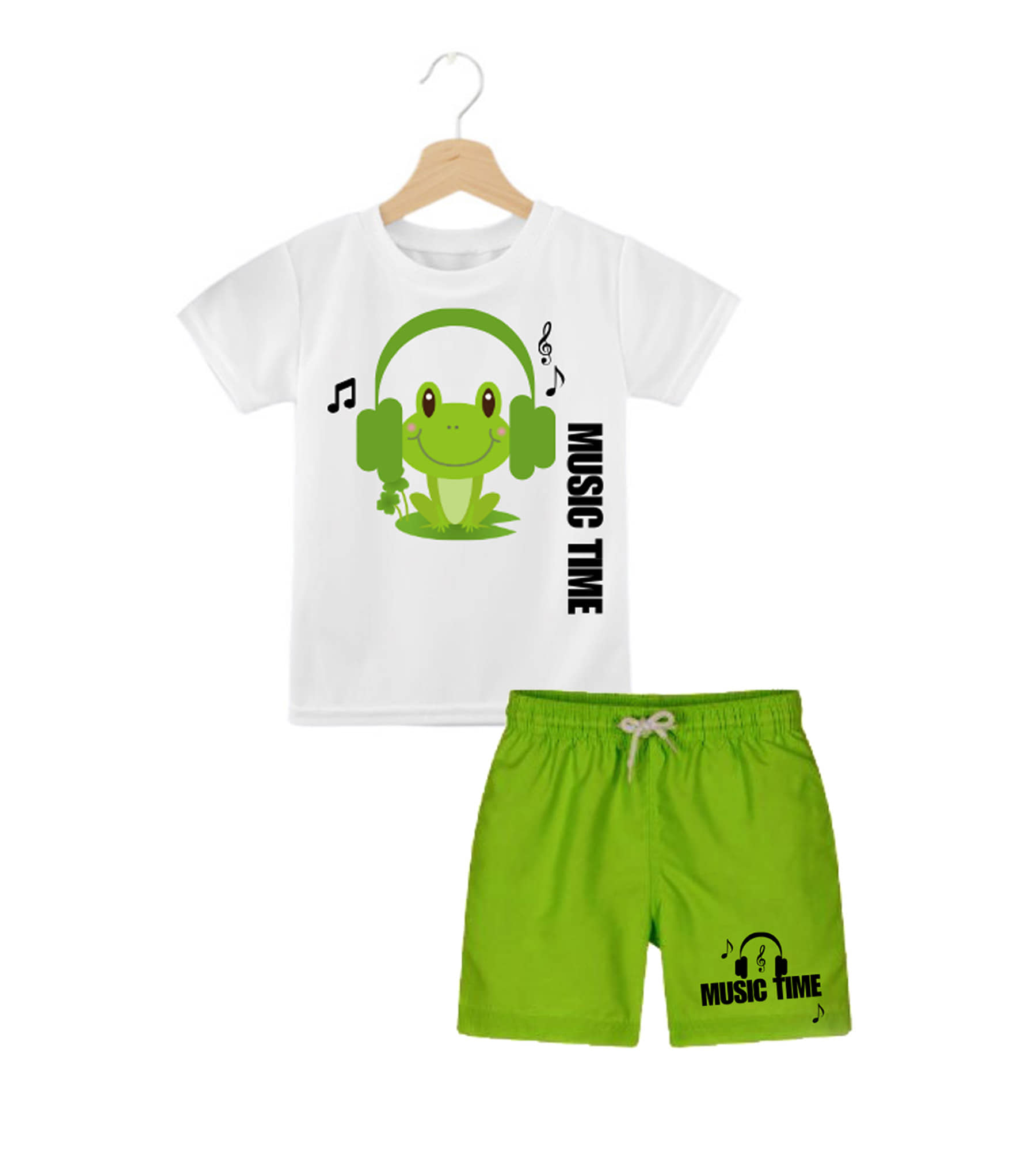 RBF84 Pack of 1 Baby Boys Cotton T-Shirt & Shorts Set ( White )