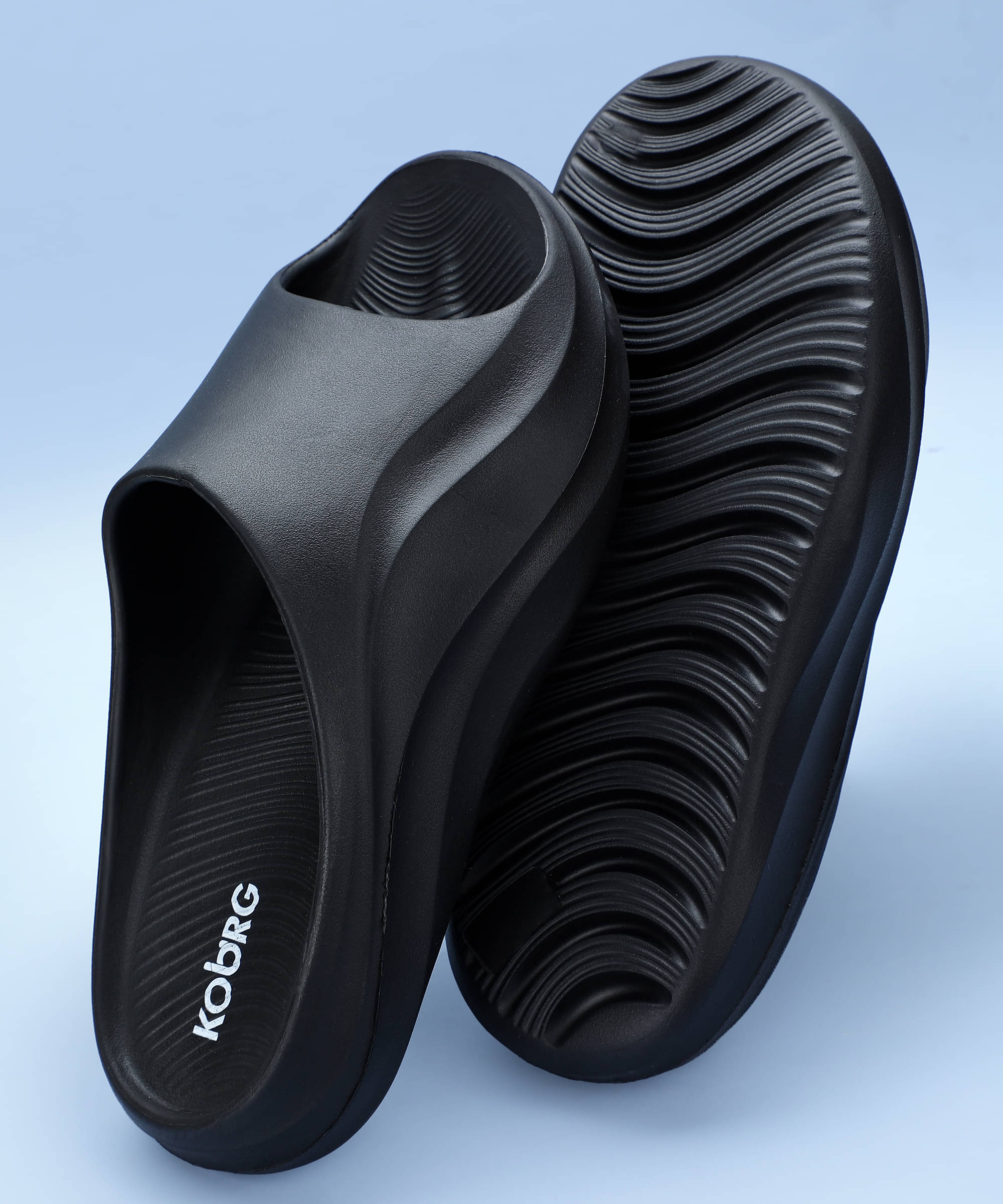     			koburg Black Men's Slide Flip Flop