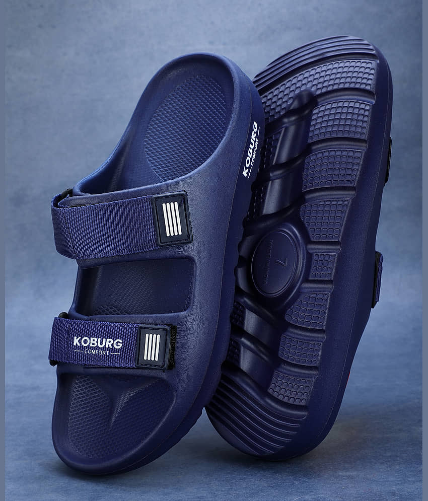 Blue Olaian Navy Flip Flops Mens Flite FL-370 Men's Sliders (Navy