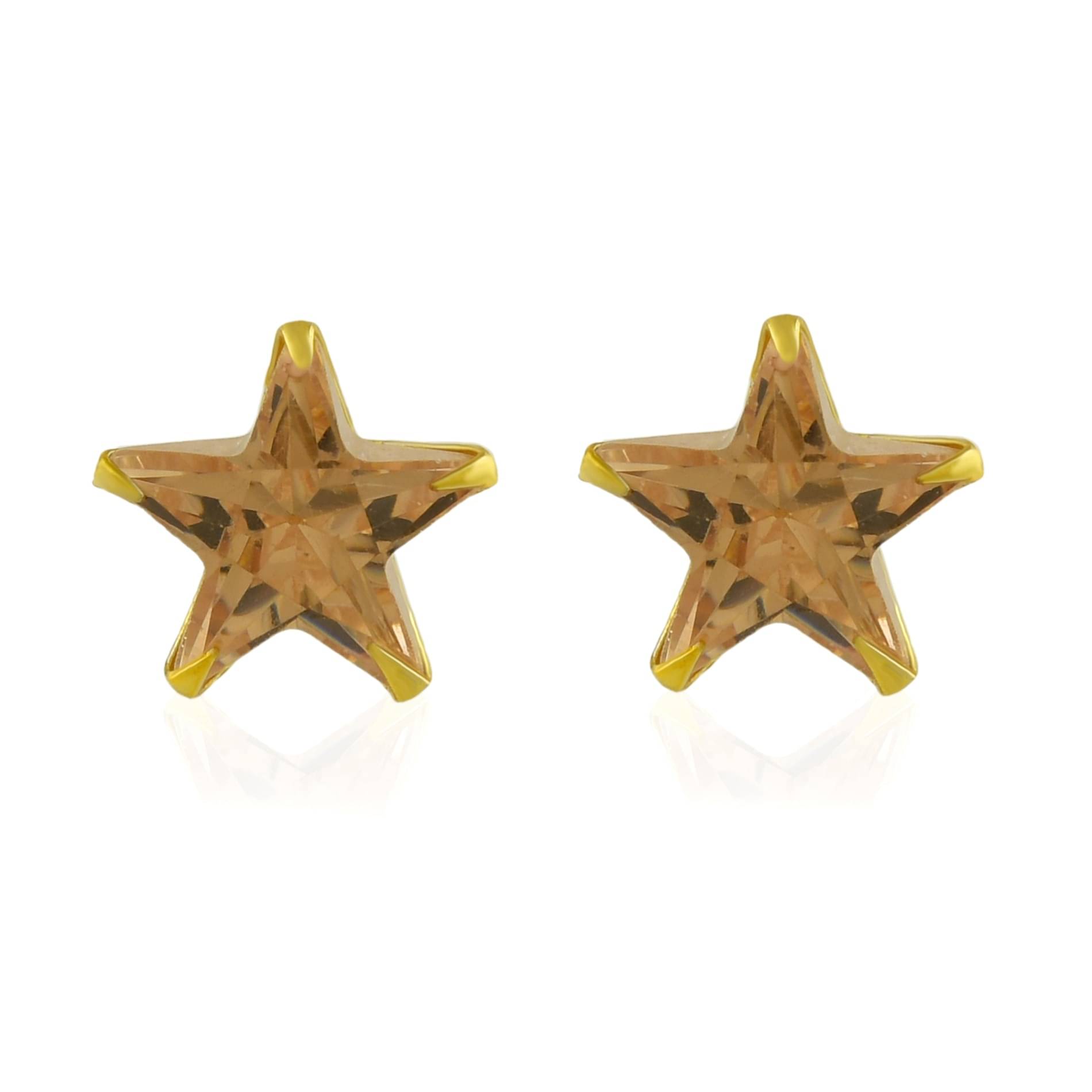     			ADMIER Orange Stud Earrings ( Pack of 1 )