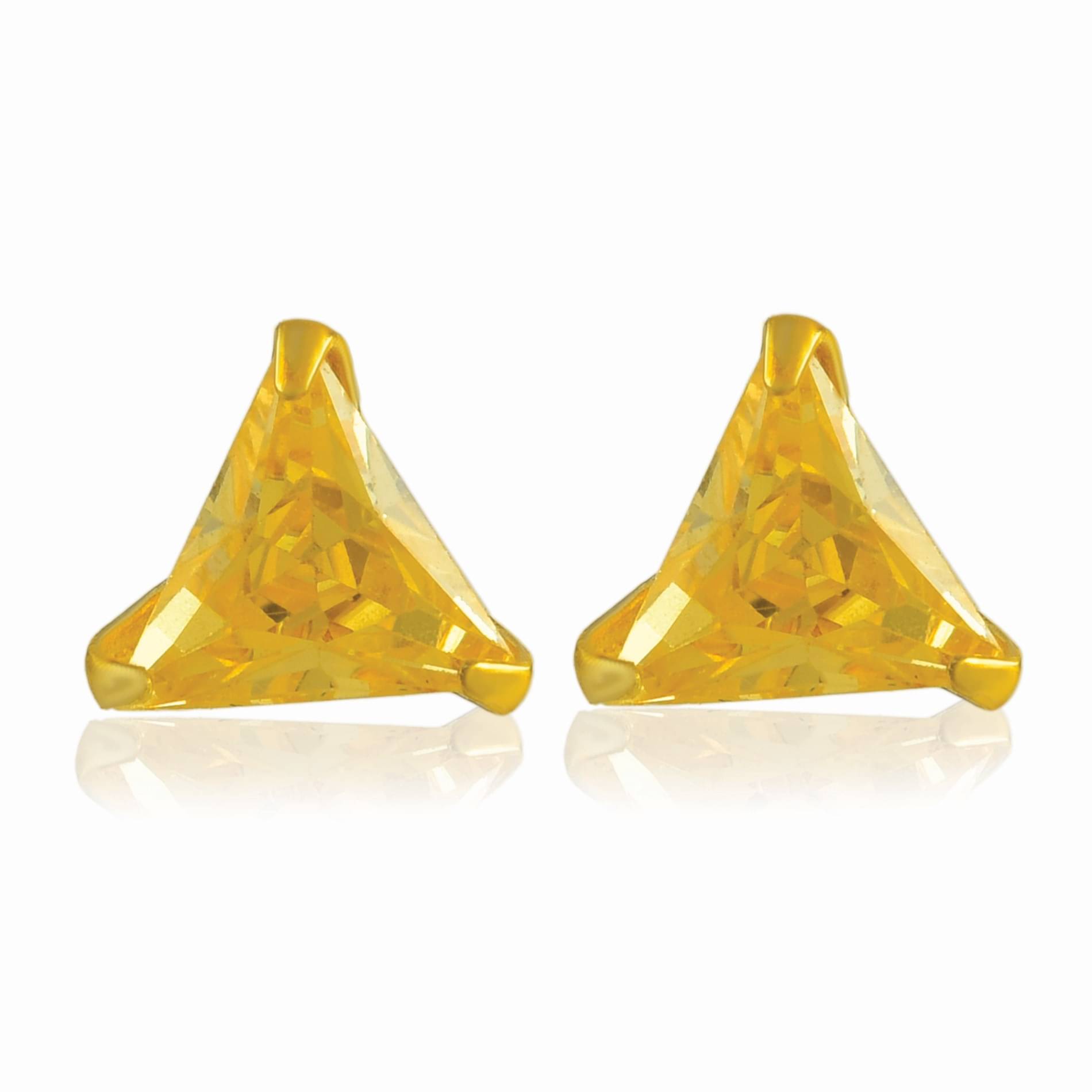     			ADMIER Yellow Stud Earrings ( Pack of 1 )