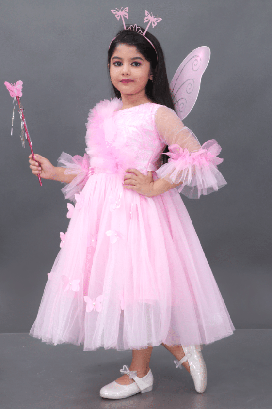 DS DRESSES Net Frock For Girls ( Pack of 1 , Pink ) DS DRESSES Net Frock For Girls ( Pack of 1 , Pink )