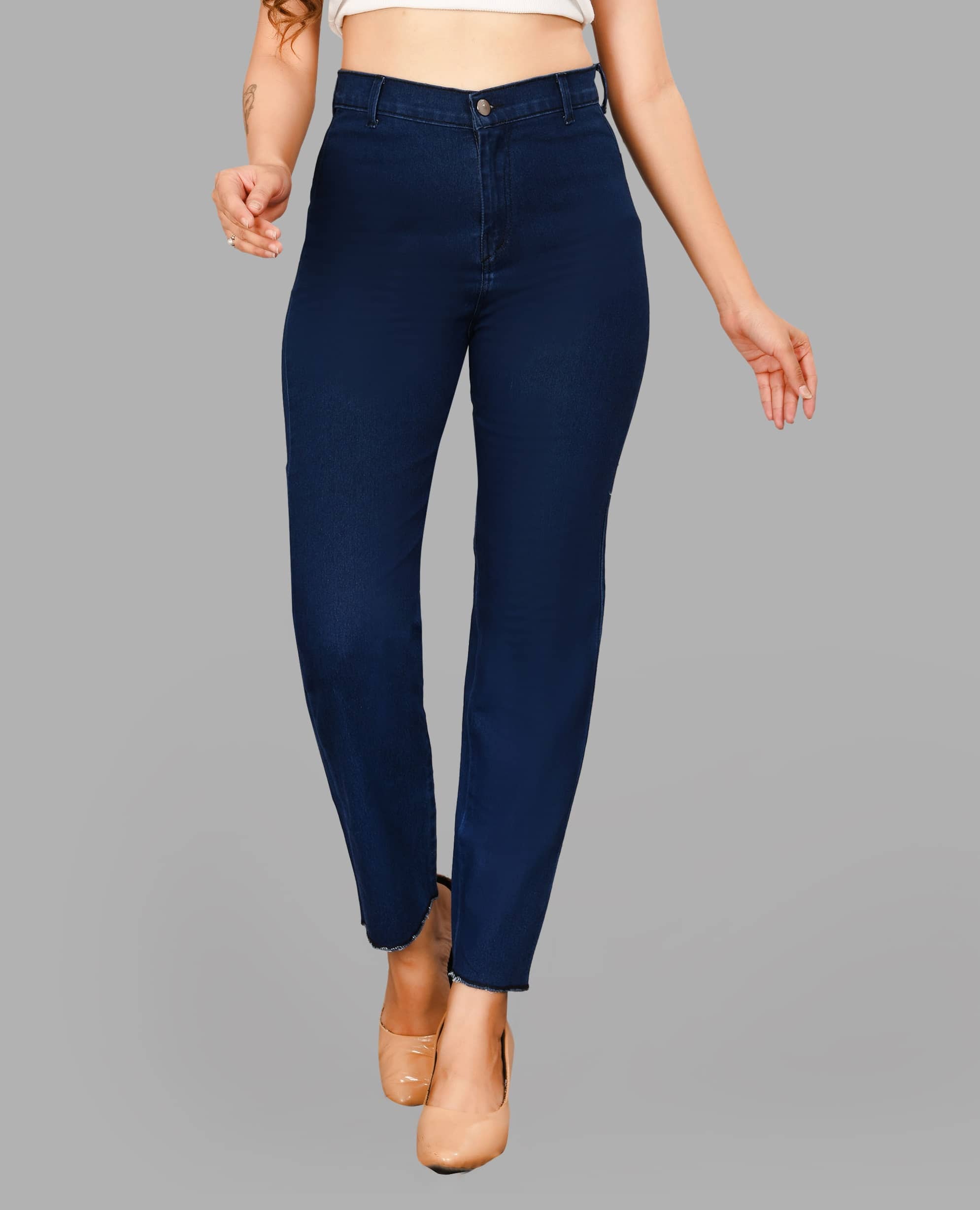 EVYAVAN ENTERPRISE - Navy Blue Denim Regular Fit Women's Jeans ( Pack of 1 ) - Jeans | Buy online on ZillyBuy