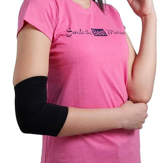     			Flamingo Black Elbow Support ( Pack of 1 )