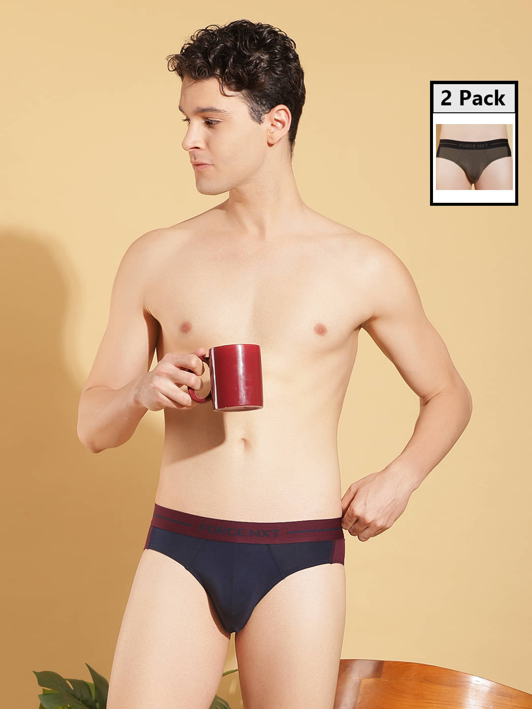 Force NXT Pack of 2 Cotton Briefs For Men's ( Multicolor7 ) Force NXT Pack of 2 Cotton Briefs For Men's ( Multicolor7 )