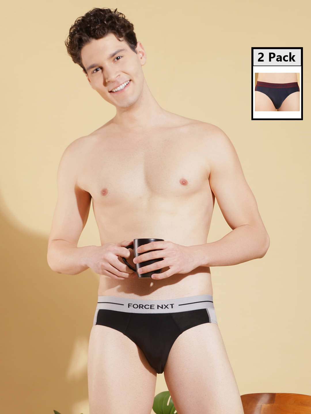 Force NXT Pack of 2 Cotton Briefs For Men's ( Multicolor6 ) Force NXT Pack of 2 Cotton Briefs For Men's ( Multicolor6 )