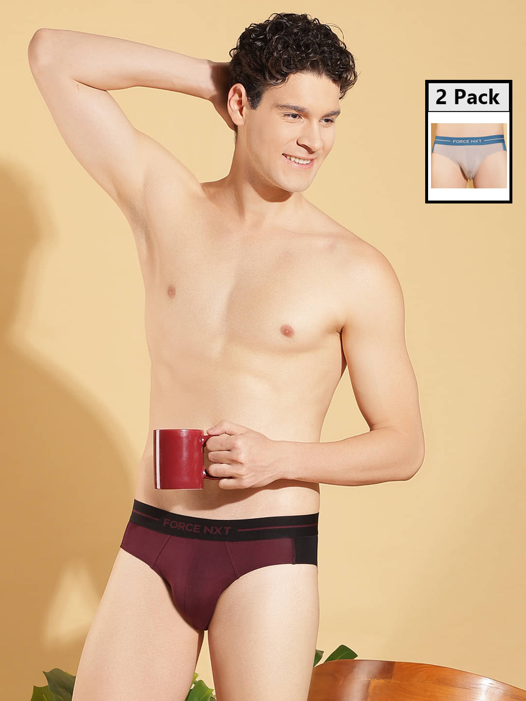 Force NXT Pack of 2 Cotton Briefs For Men's ( Multicolor9 ) Force NXT Pack of 2 Cotton Briefs For Men's ( Multicolor9 )