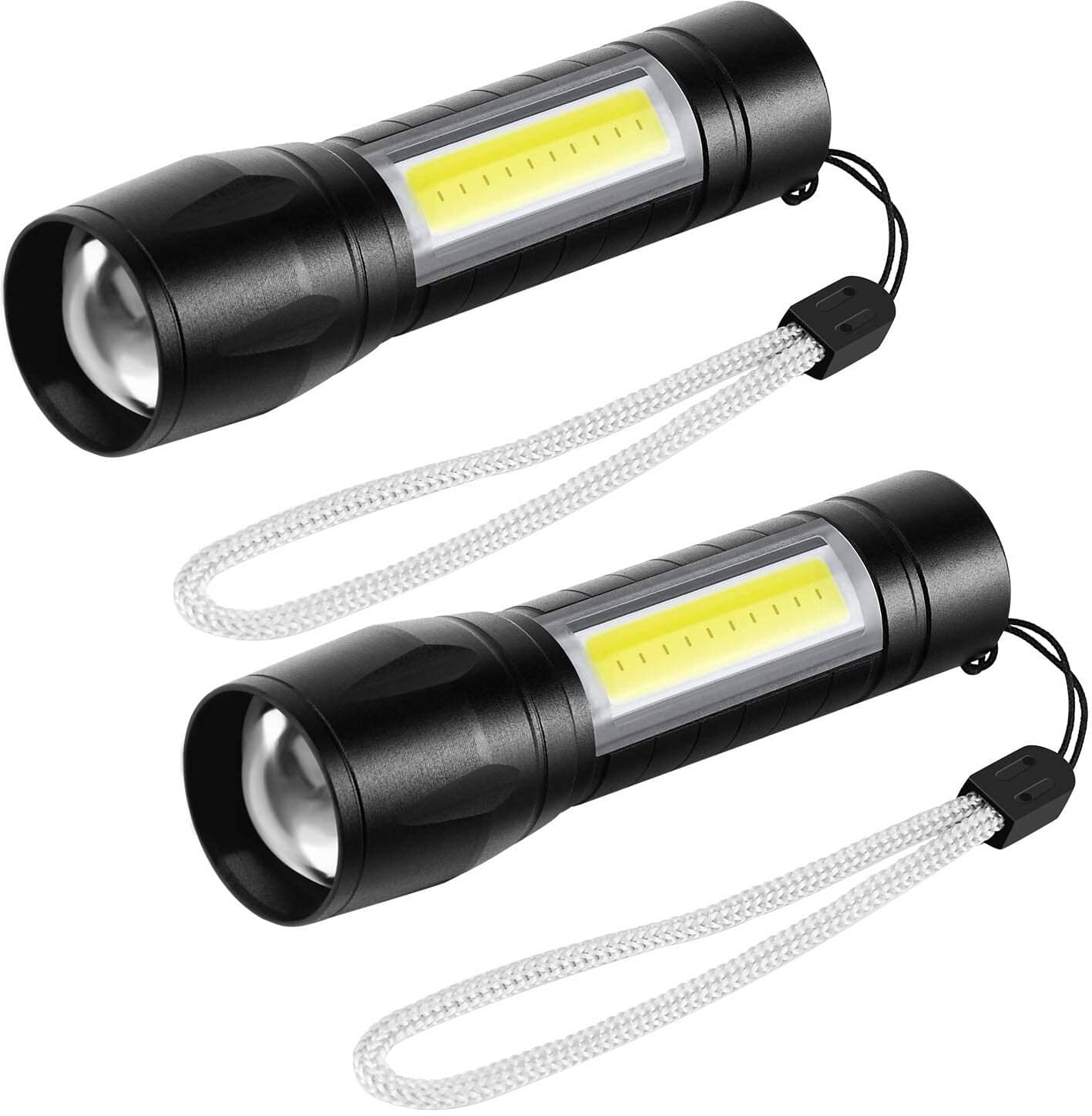    			Glowish - 1W Rechargeable Flashlight Torch ( Pack of 2 )
