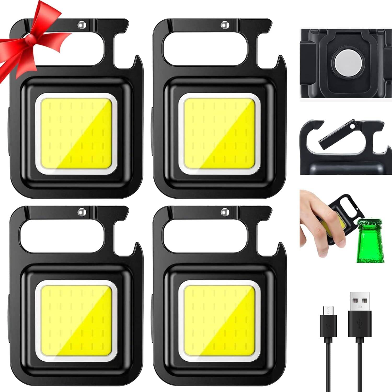     			Glowish 2W Black Emergency Light ( Pack of 4 )