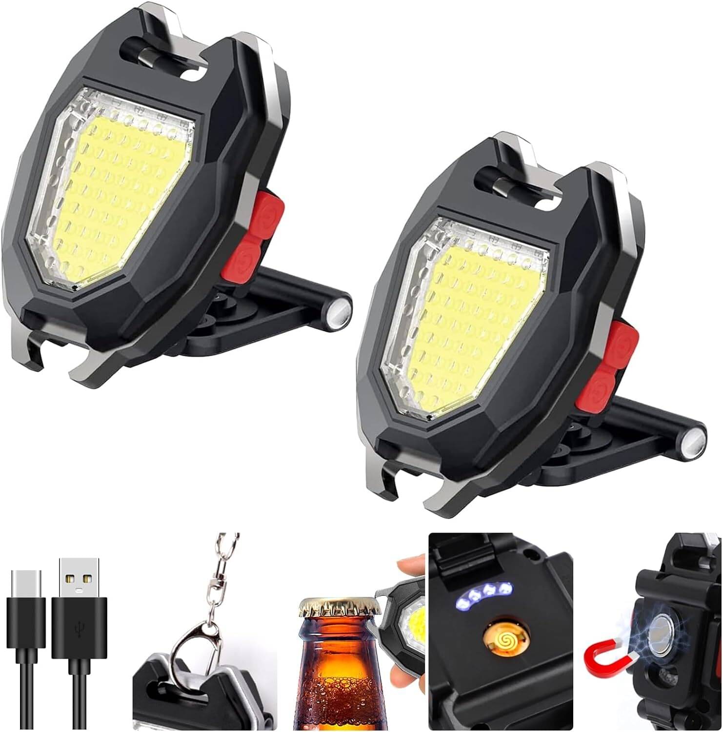     			Glowish 2W Black Emergency Light ( Pack of 4 )