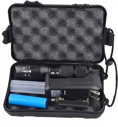     			Glowish - 2W Rechargeable Flashlight Torch ( Pack of 1 )