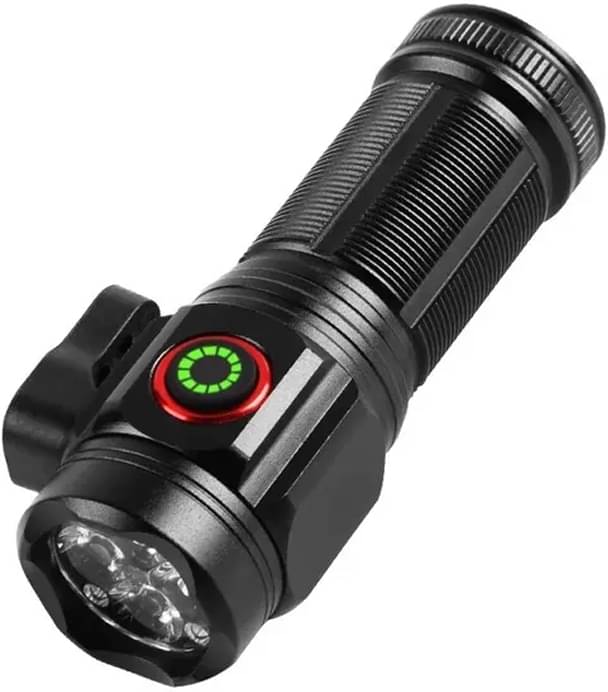     			Glowish - 2W Rechargeable Flashlight Torch ( Pack of 1 )
