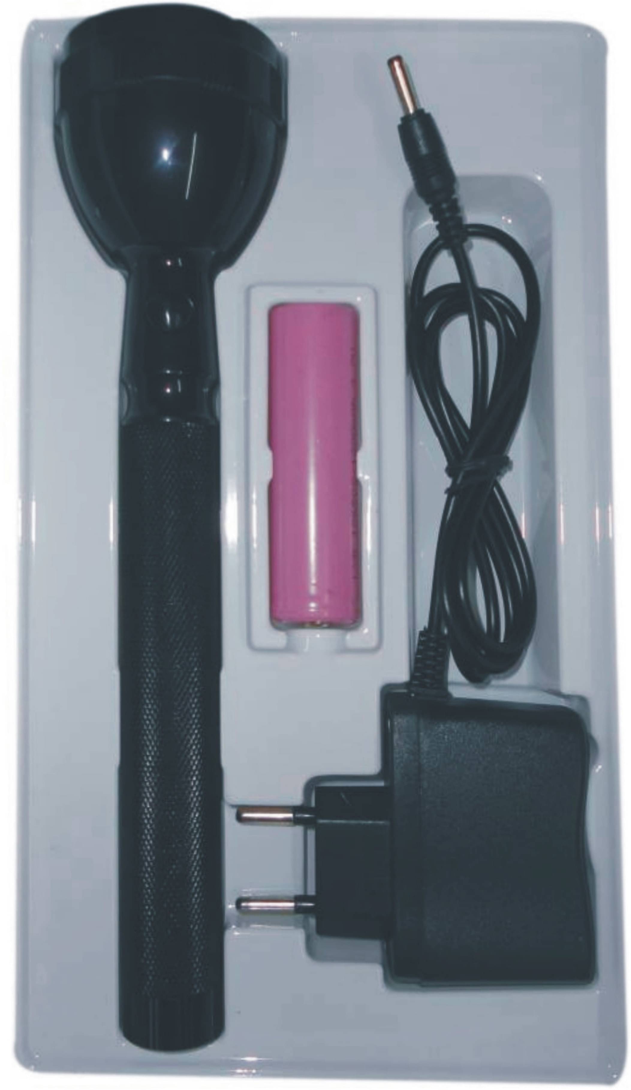     			Glowish - 2W Rechargeable Flashlight Torch ( Pack of 1 )