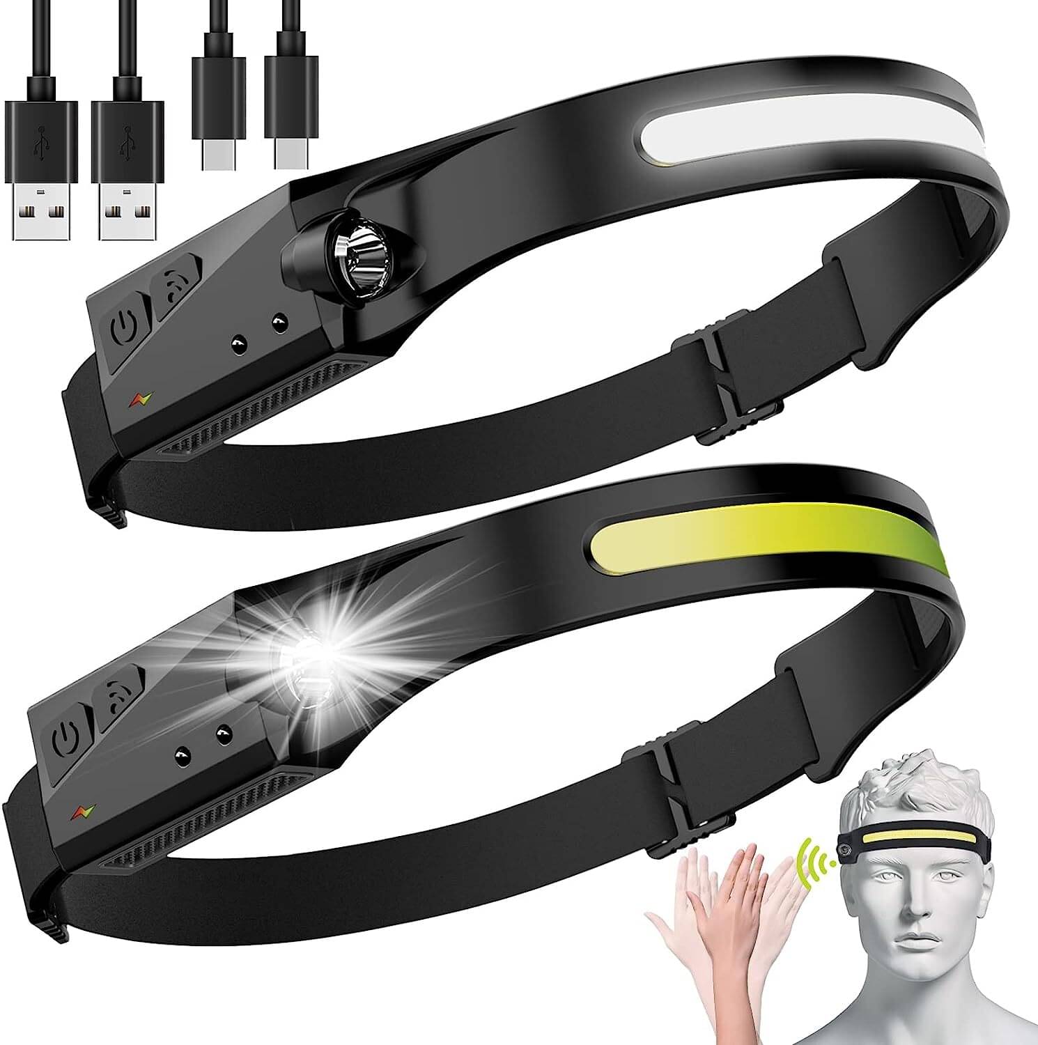     			Glowish - 5W Rechargeable Flashlight Torch ( Pack of 2 )