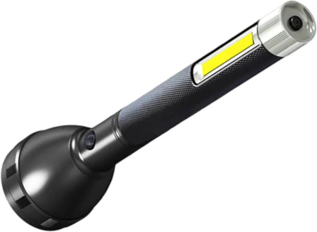     			Glowish - 8W Rechargeable Flashlight Torch ( Pack of 1 )
