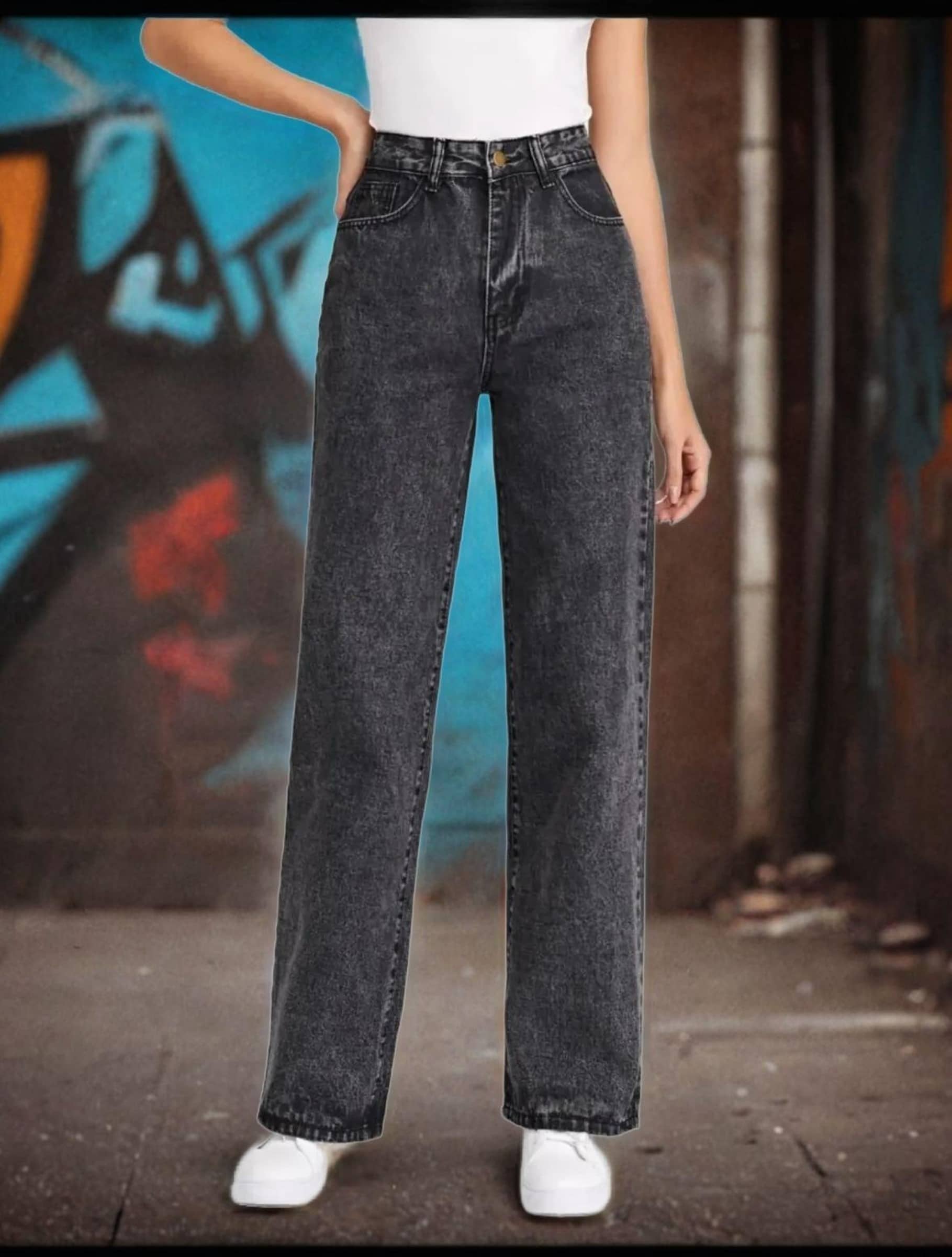 Kashian - Black Denim Boyfriend Fit Women's Jeans ( Pack of 1 ) - Jeans | Buy online on ZillyBuy
