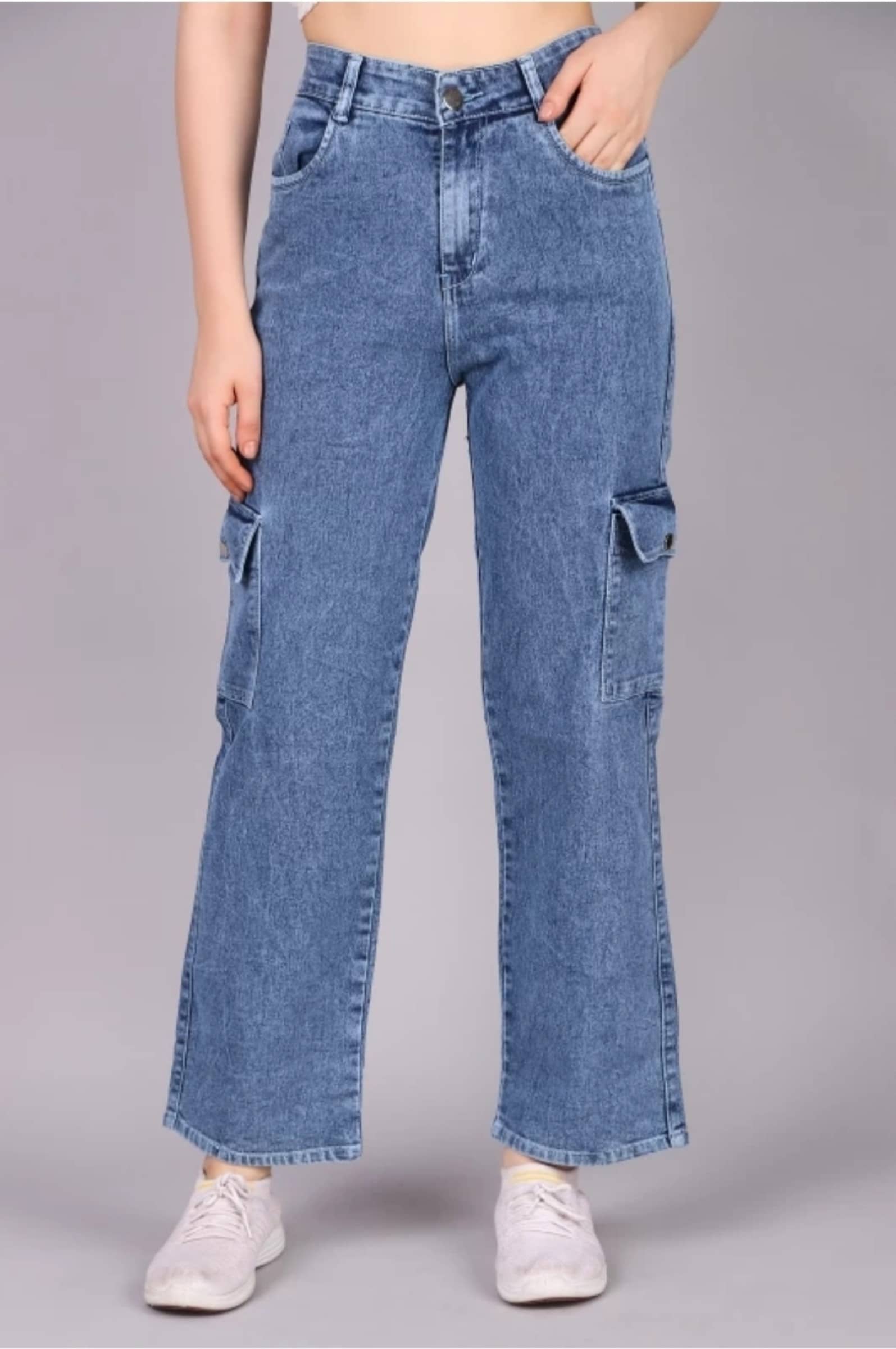 Kashian - Blue Denim Boyfriend Fit Women's Jeans ( Pack of 1 ) - Jeans | Buy online on ZillyBuy