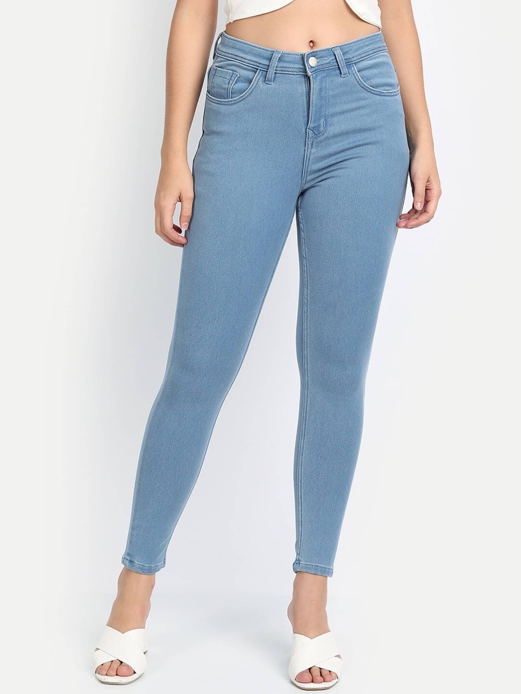 Kashian - Blue Denim Skinny Fit Women's Jeans ( Pack of 1 ) - Jeans | Buy online on ZillyBuy
