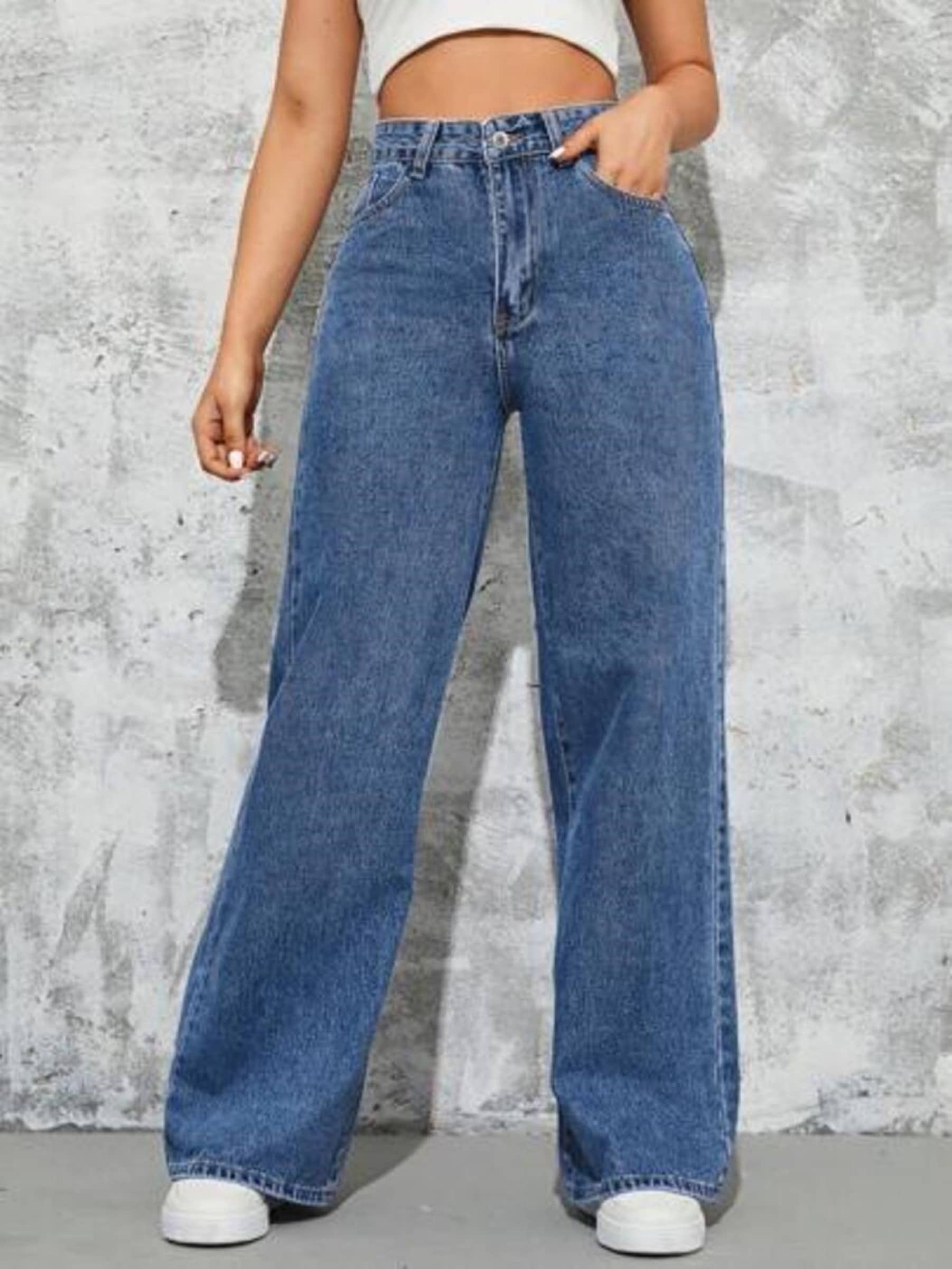 Kashian - Dark Blue Denim Boyfriend Fit Women's Jeans ( Pack of 1 ) - Jeans | Buy online on ZillyBuy