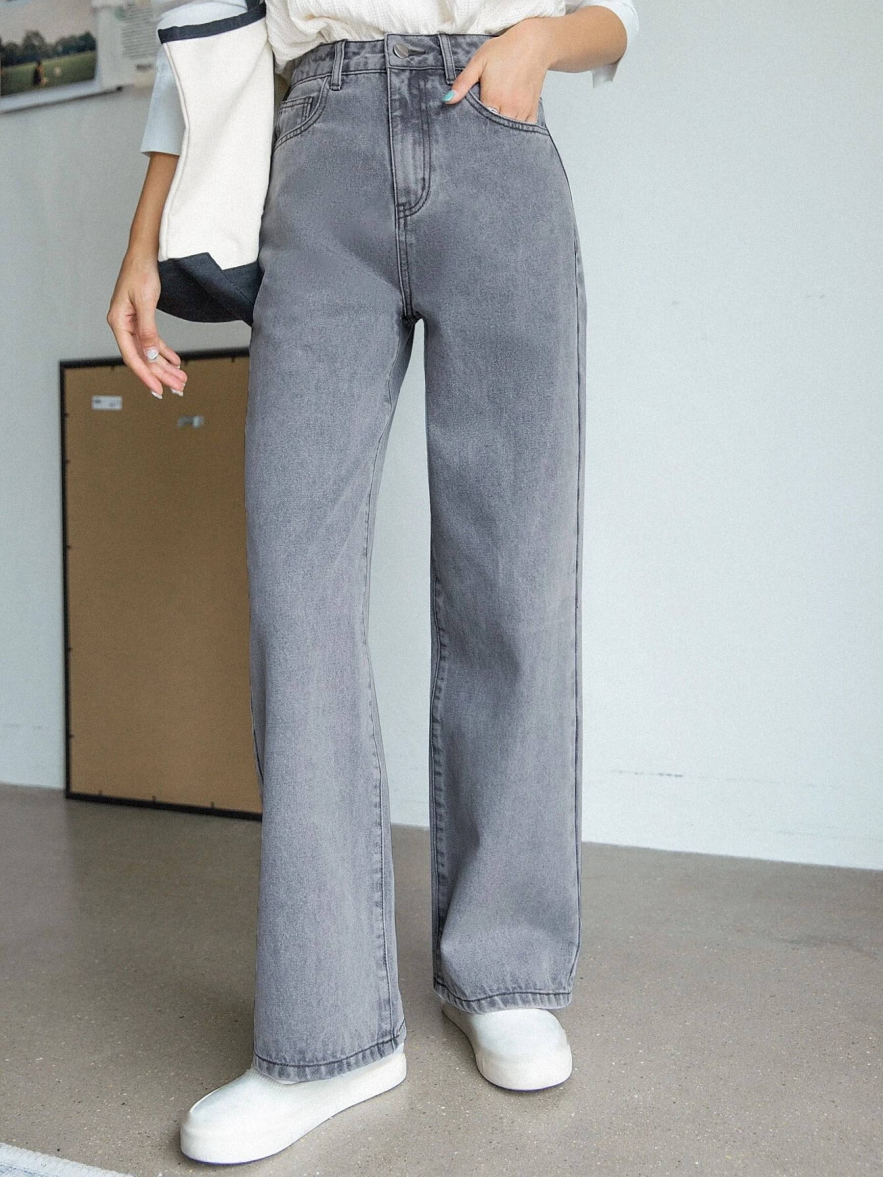     			Kashian - Grey Denim Boyfriend Fit Women's Jeans ( Pack of 1 )