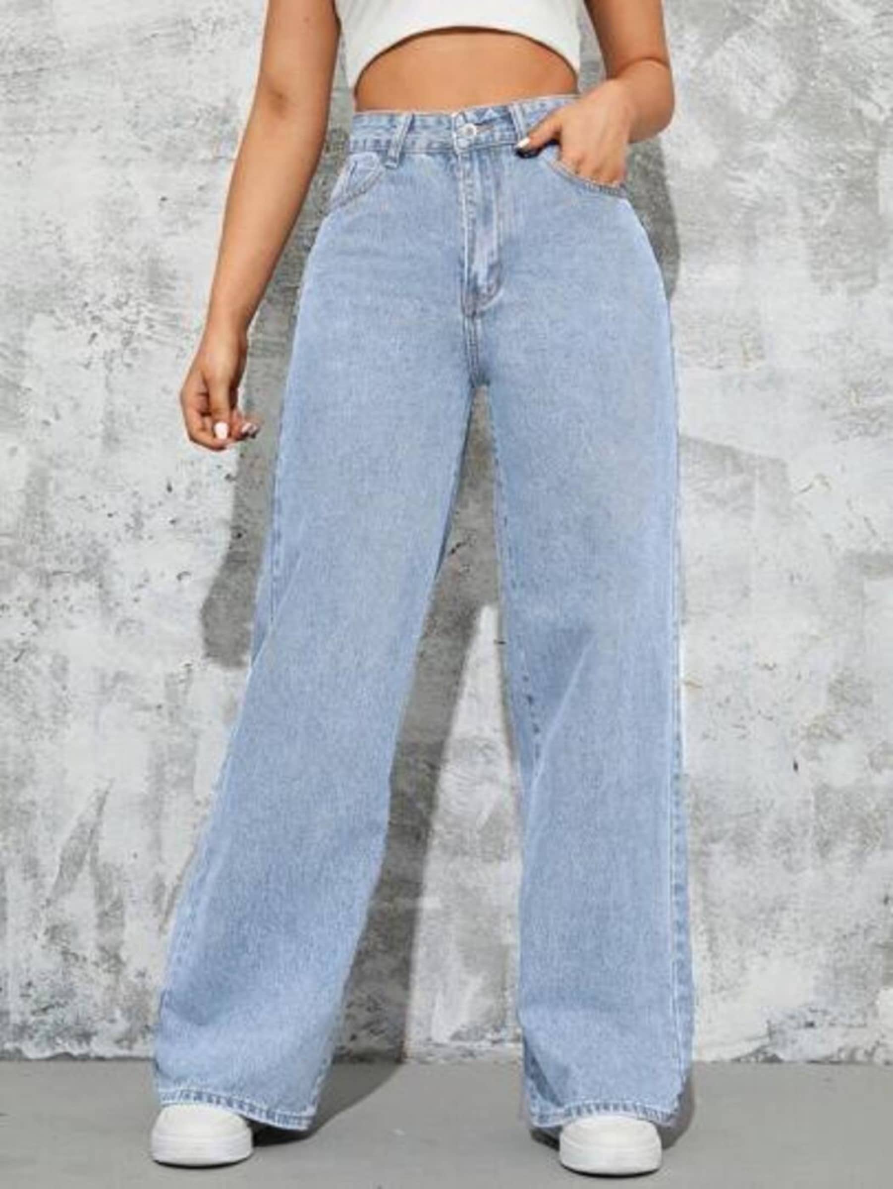 Kashian - Light Blue Denim Boyfriend Fit Women's Jeans ( Pack of 1 ) - Jeans | Buy online on ZillyBuy
