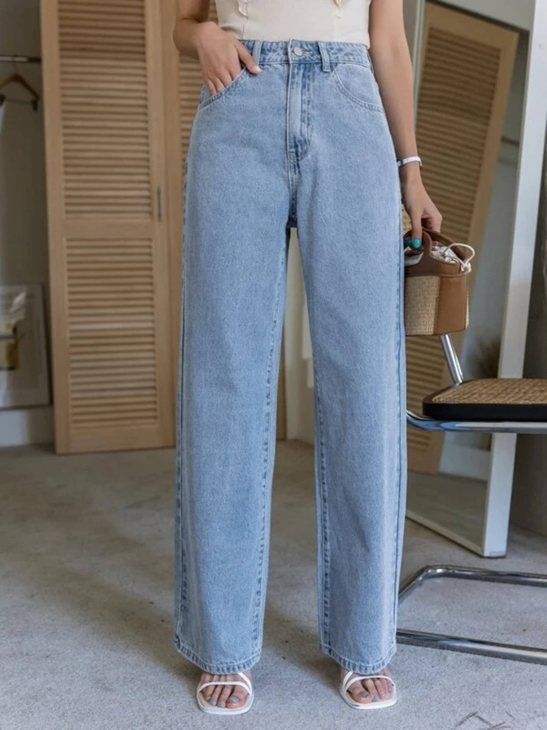 Kashian - Light Blue Denim Boyfriend Fit Women's Jeans ( Pack of 1 ) - Jeans | Buy online on ZillyBuy