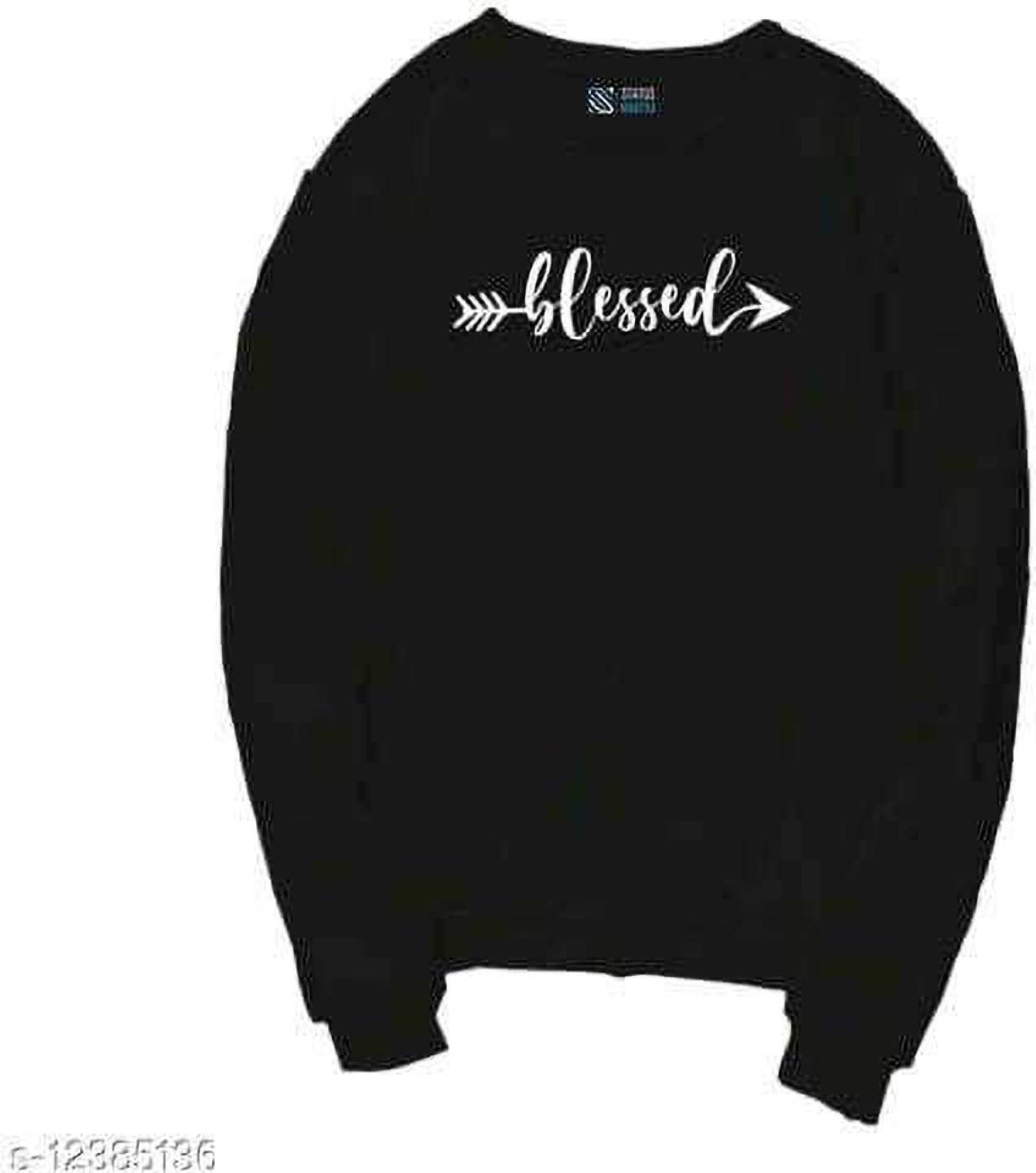 Kashian Women Cotton Blend Printed Regular Fit Round Neck T-Shirt ( Black ) Kashian Women Cotton Blend Printed Regular Fit Round Neck T-Shirt ( Black )
