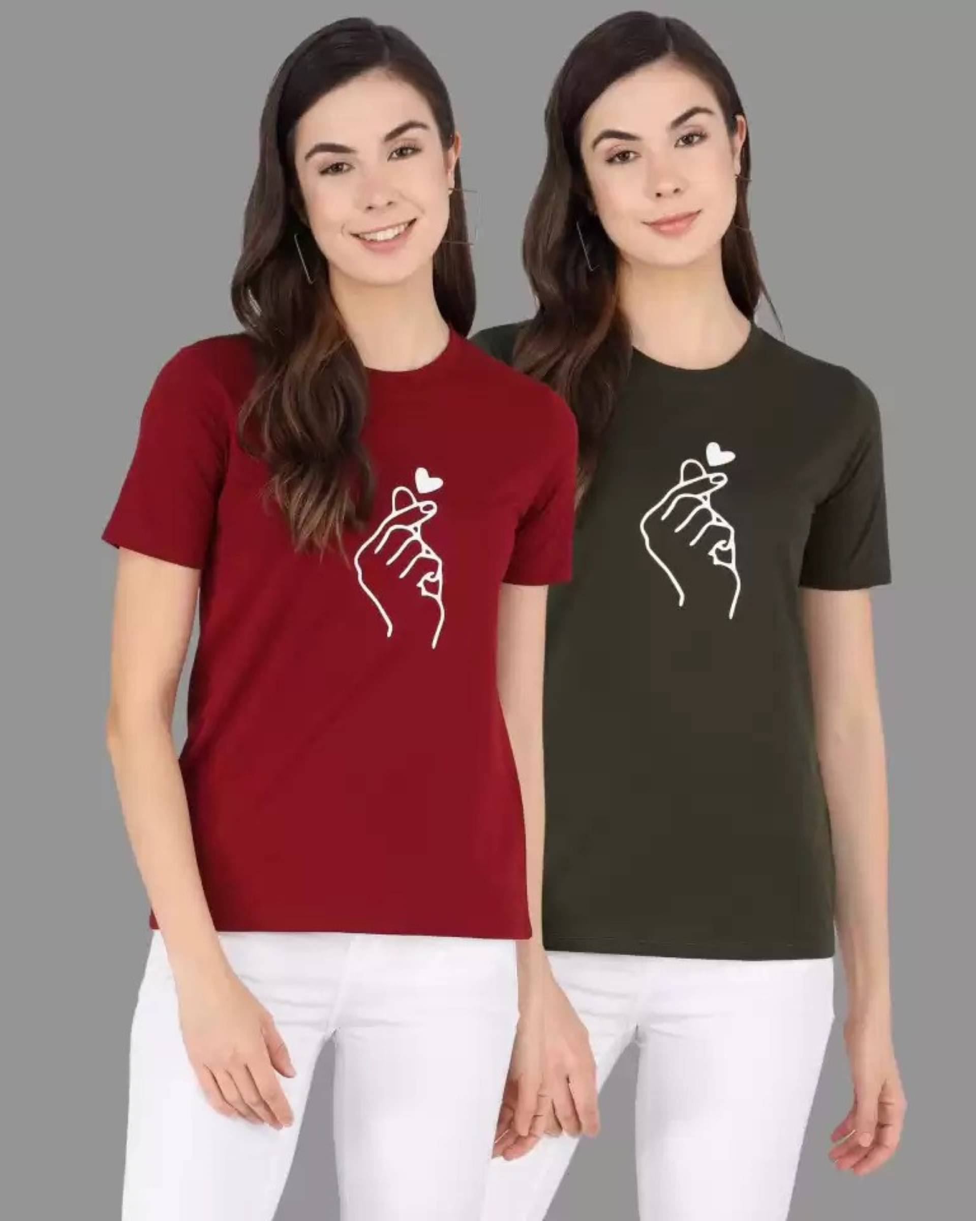 Kashian Women Cotton Blend Printed Regular Fit Round Neck T-Shirt ( Multicolor ) Kashian Women Cotton Blend Printed Regular Fit Round Neck T-Shirt ( Multicolor )