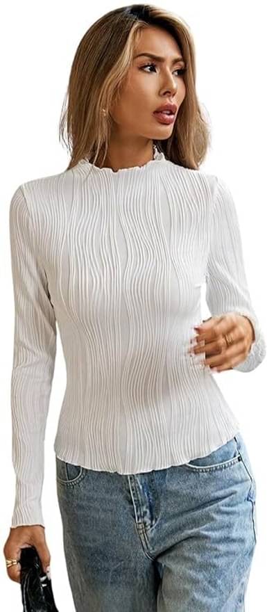     			Kashian Women's Cotton Blend Regular Top ( White )
