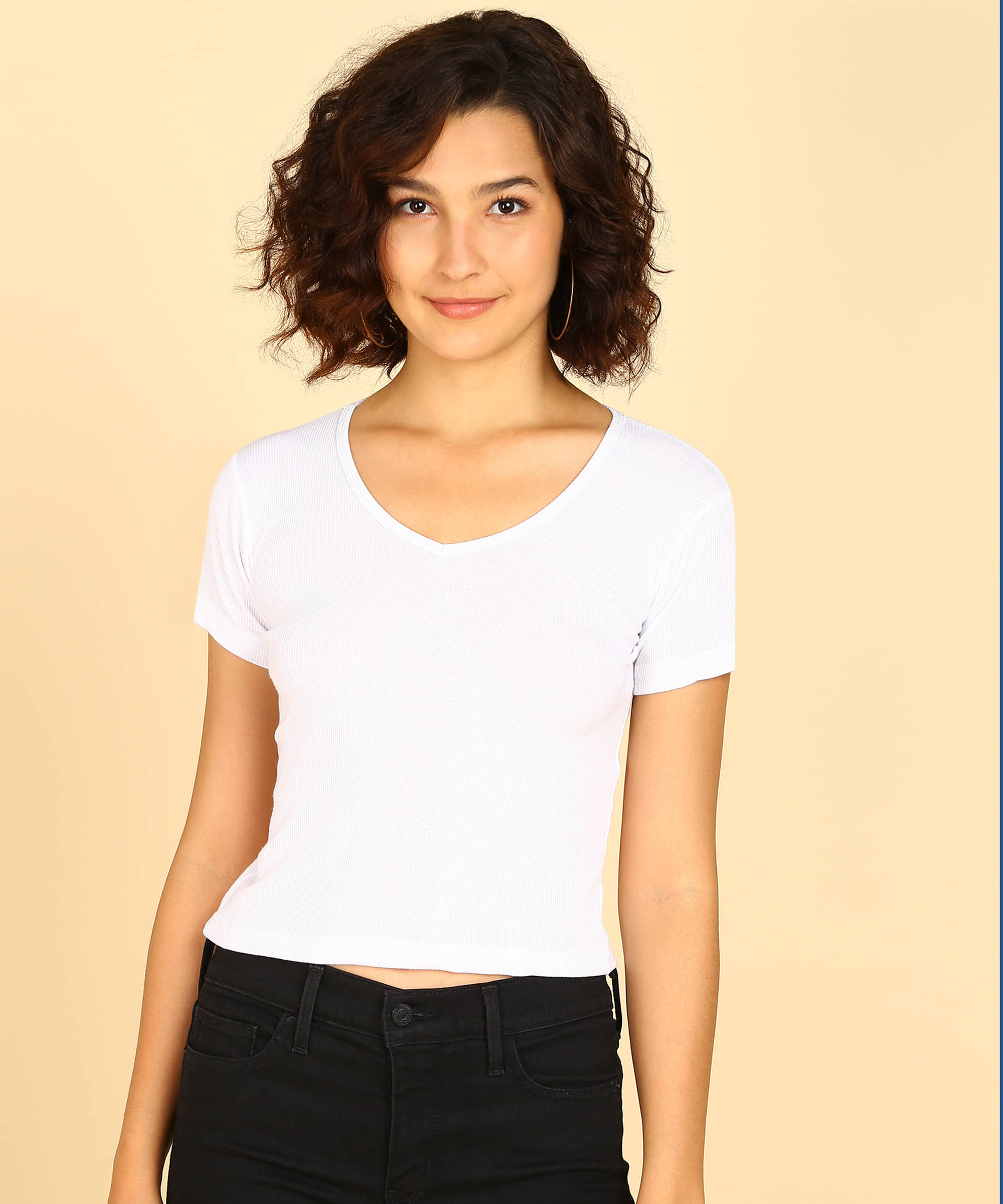     			Kashian Women's Cotton Blend Regular Top ( White )