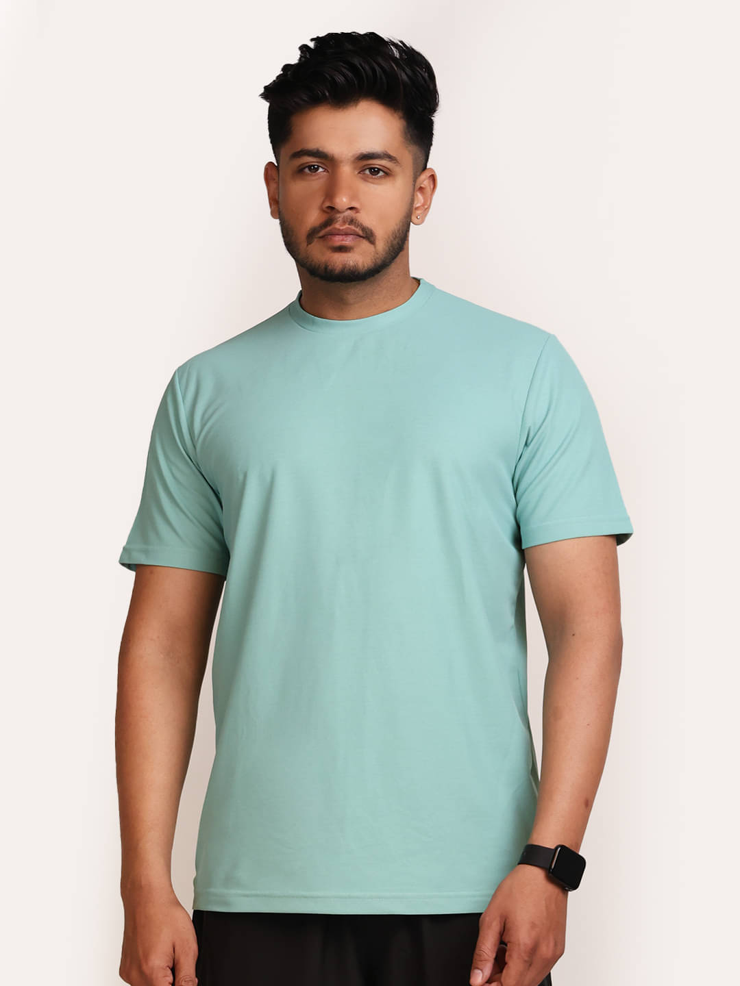     			PROPERSEVEN Polyester Regular Fit Solid Half Sleeves Men's Round T-Shirt - Light Green ( Pack of 1 )