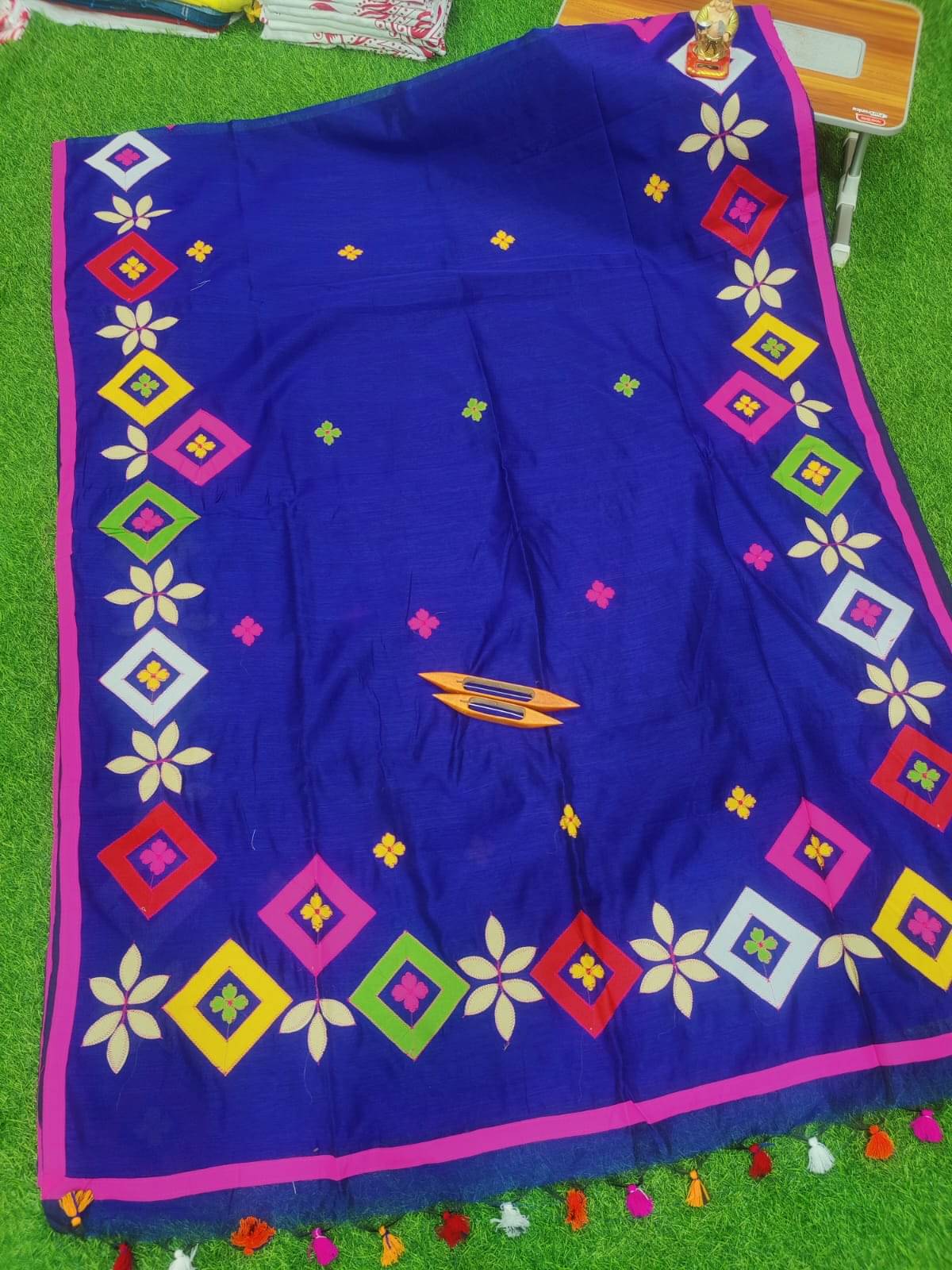 SARADA HANDLOOM Cotton Printed Saree With Unstitched Blouse Piece ( Blue ) SARADA HANDLOOM Cotton Printed Saree With Unstitched Blouse Piece ( Blue )