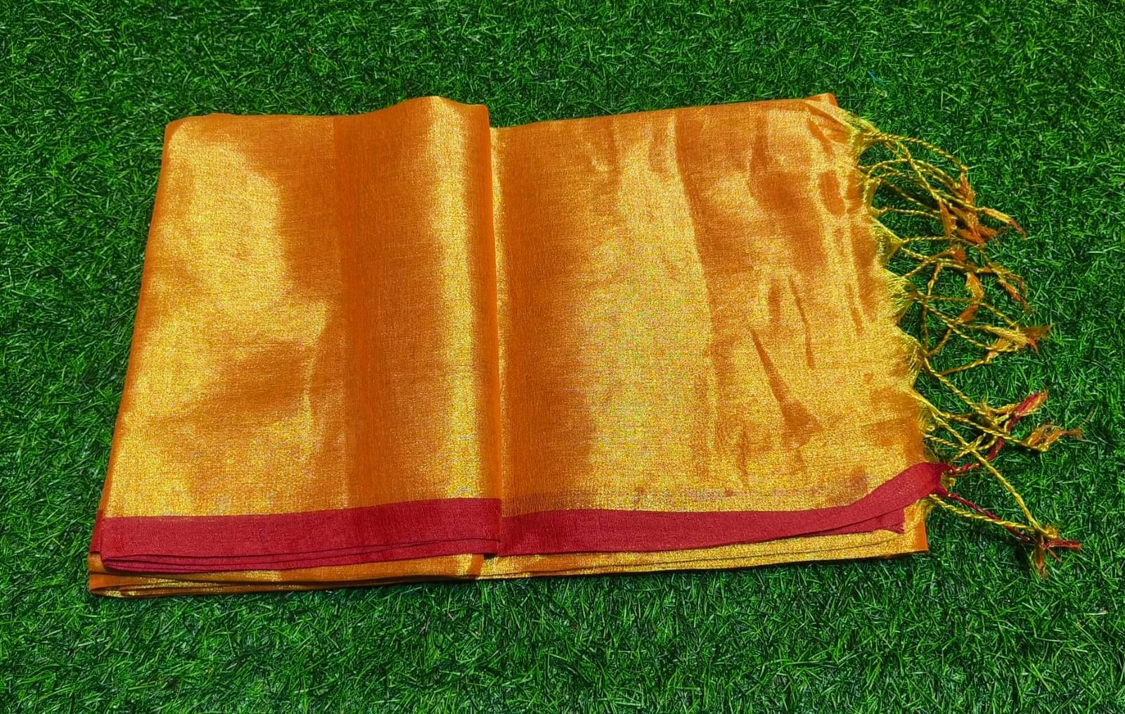     			SARADA HANDLOOM Cotton Solid Saree With Unstitched Blouse Piece ( Yellow )