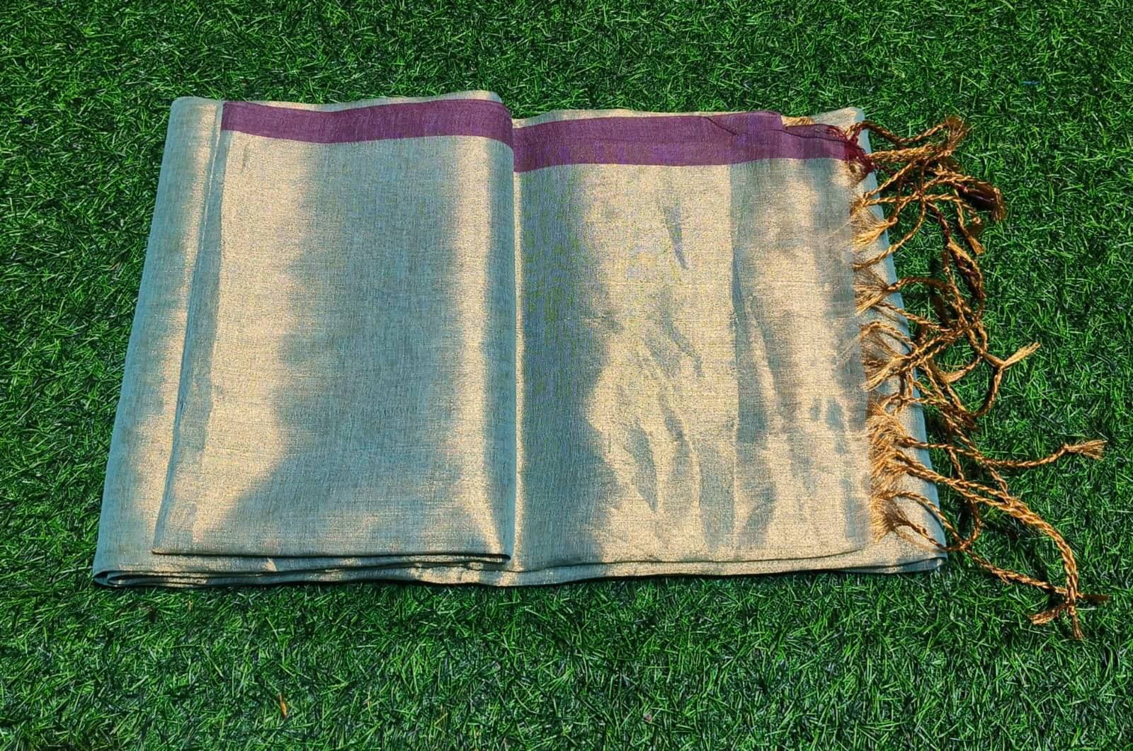     			SARADA HANDLOOM Cotton Solid Saree With Unstitched Blouse Piece ( Turquoise )