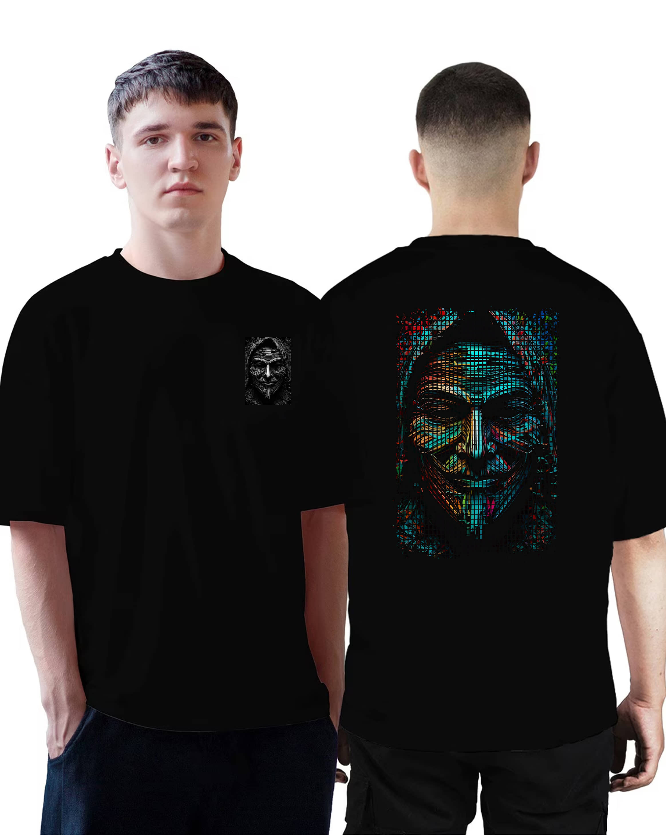 VEE SAA Cotton Regular Fit Printed Half Sleeves Men's Round T-Shirt - Black ( Pack of 1 )