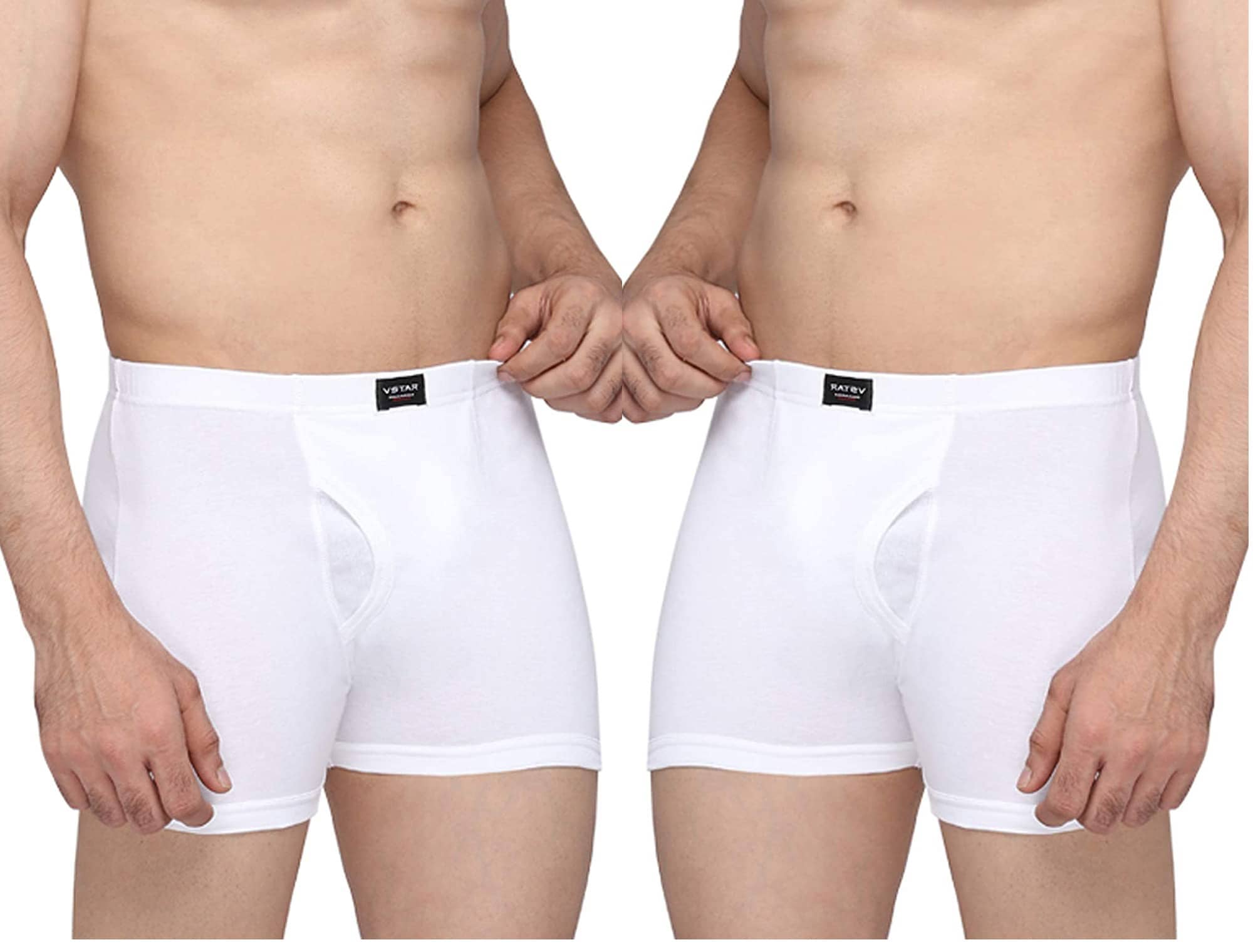 VEE SAA Pack of 2 Cotton Trunks For Men's ( White )