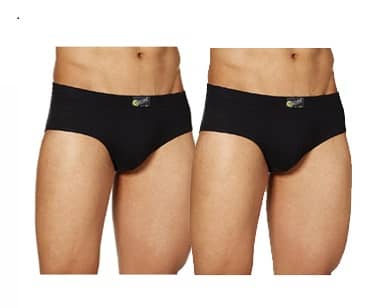 VEE SAA Pack of 2 Cotton Briefs For Men's ( Black )