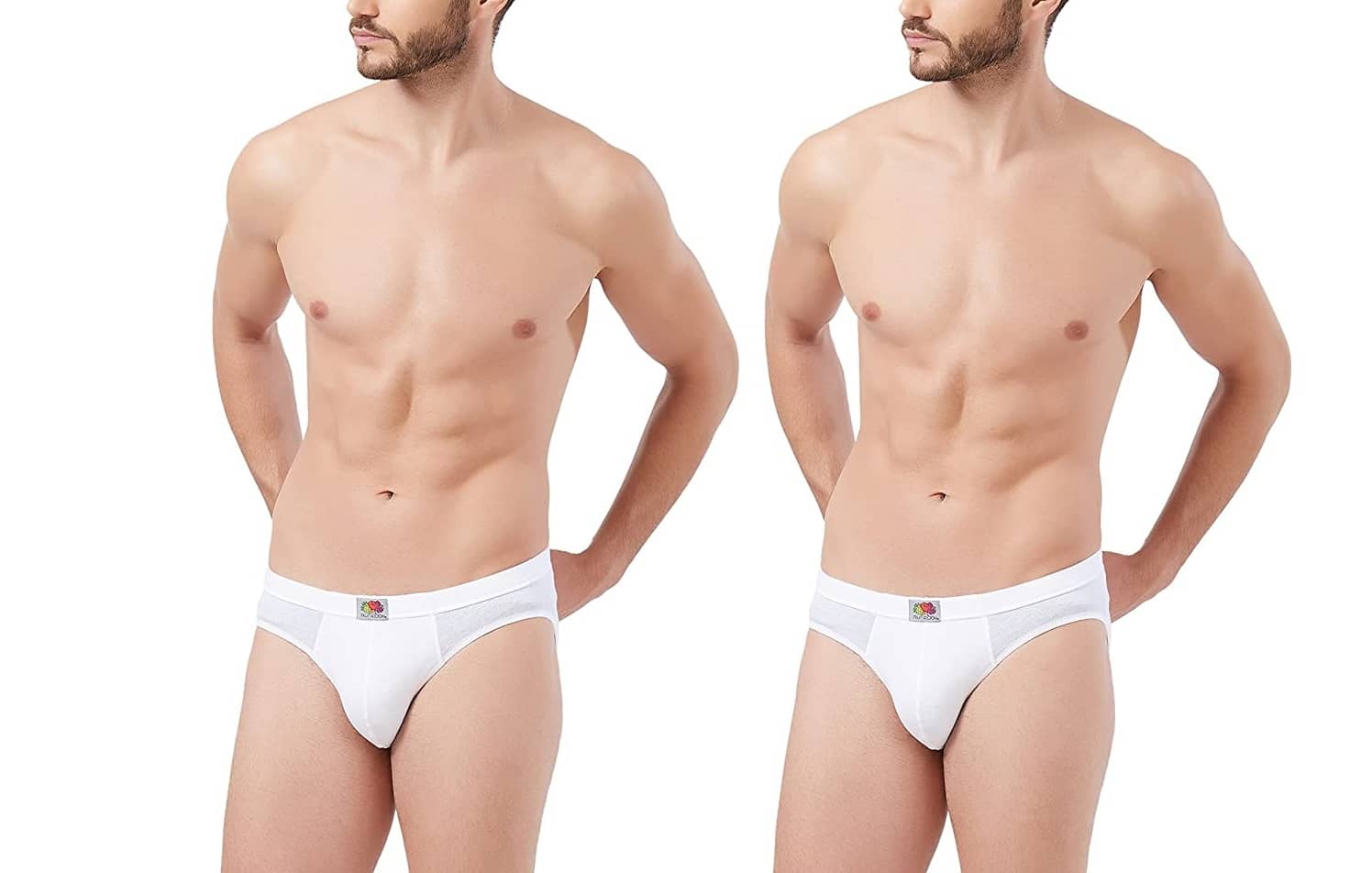 VEE SAA Pack of 2 Cotton Briefs For Men's ( White )