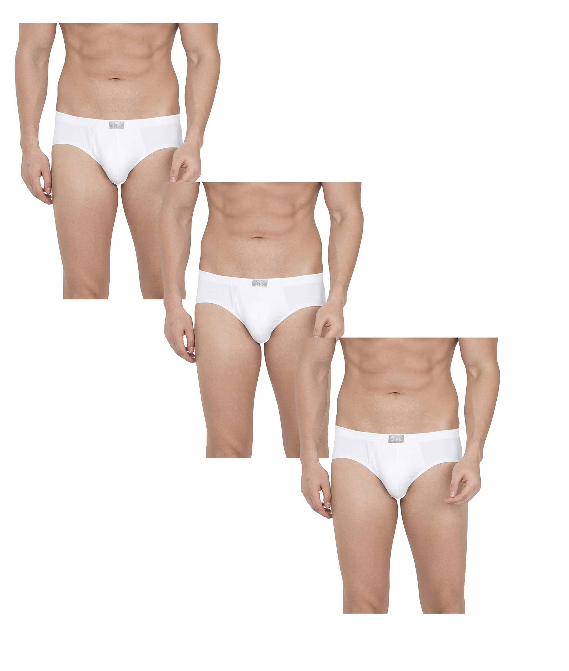 VEE SAA Pack of 3 Cotton Briefs For Men's ( White )