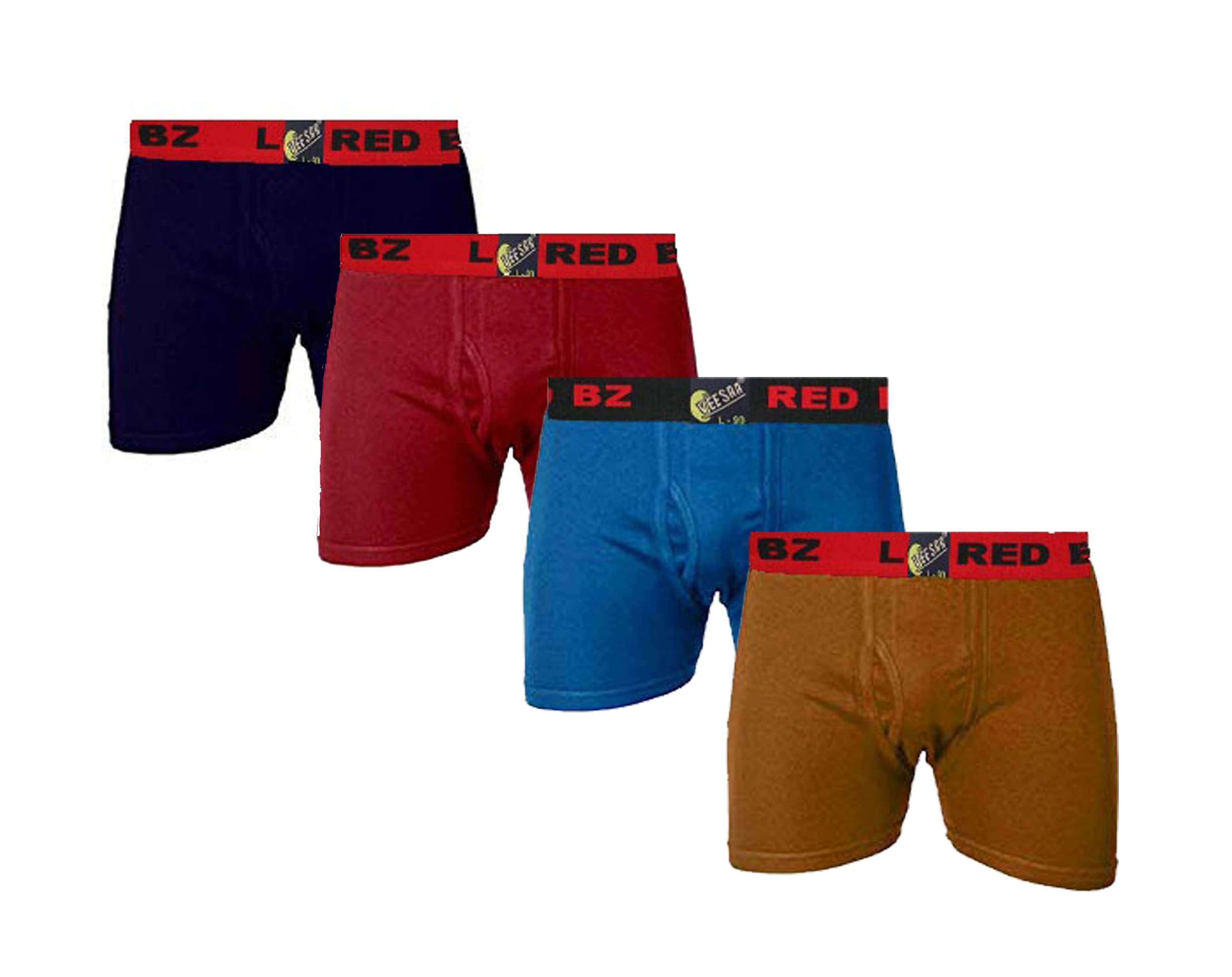 VEE SAA Pack of 4 Cotton Trunks For Men's ( Multicolor )