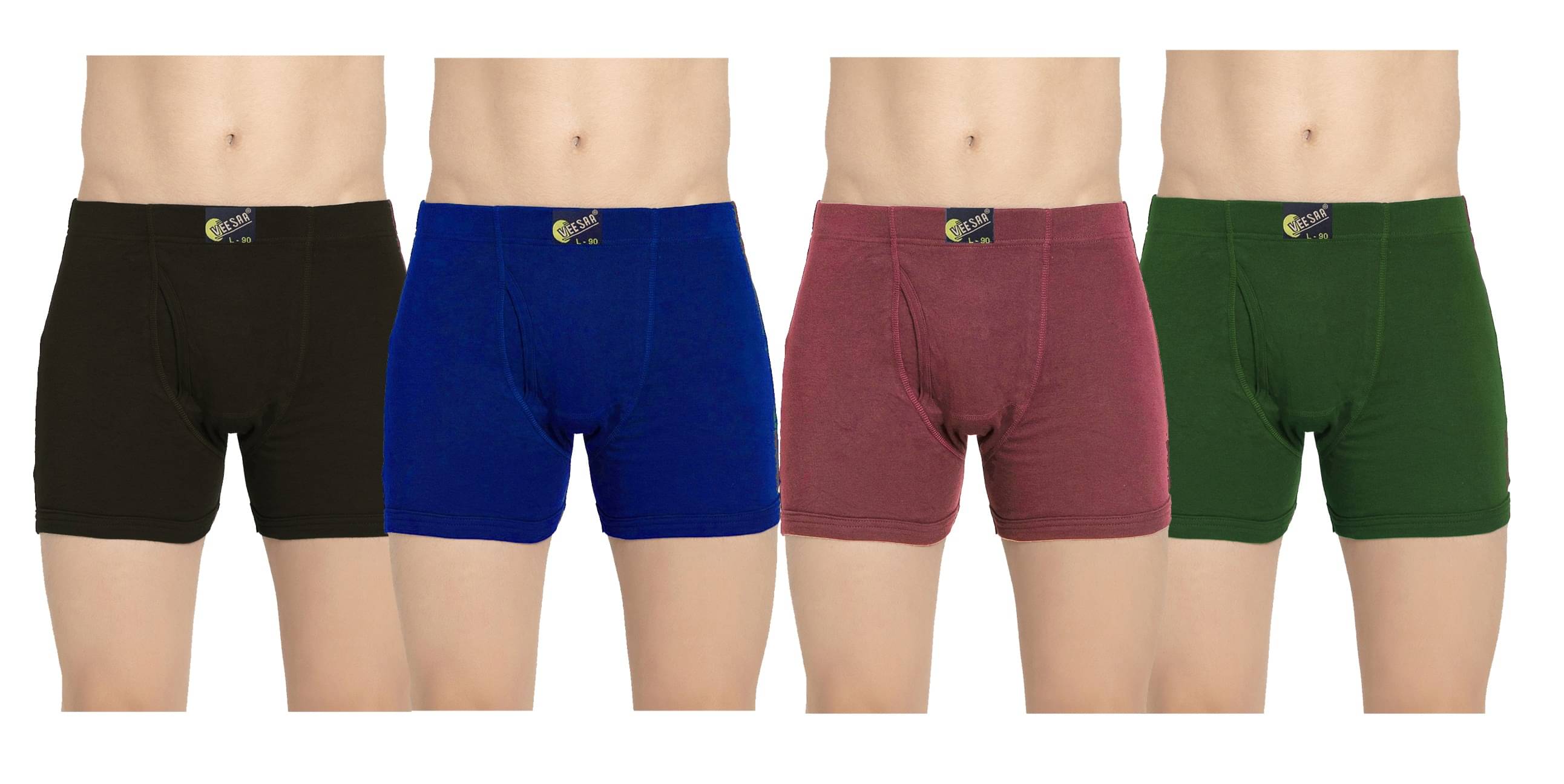 VEE SAA Pack of 4 Cotton Trunks For Men's ( Multicolor ) VEE SAA Pack of 4 Cotton Trunks For Men's ( Multicolor )