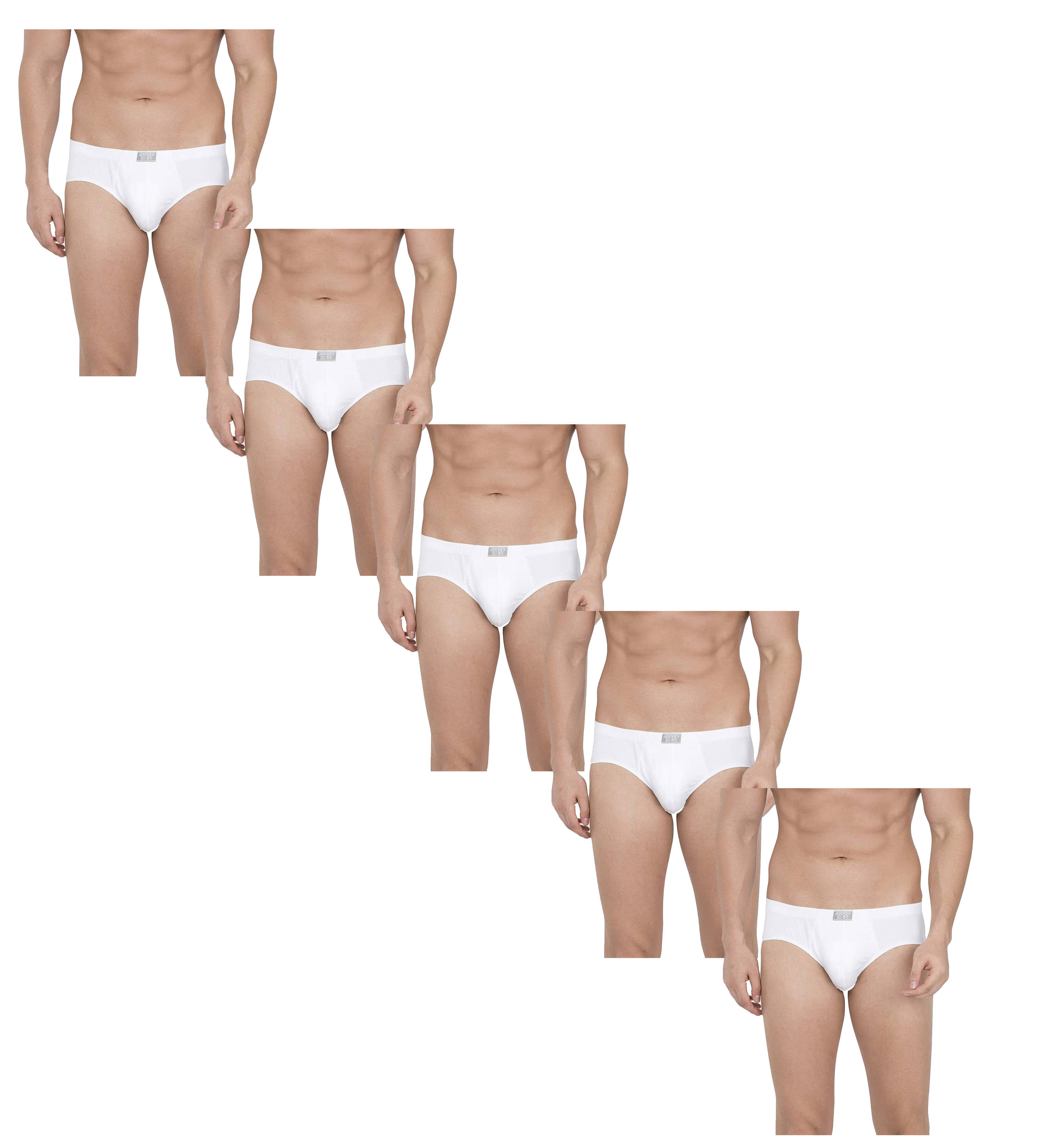 VEE SAA Pack of 5 Cotton Briefs For Men's ( White )