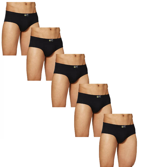     			VEE SAA Pack of 5 Cotton Briefs For Men's ( Black )