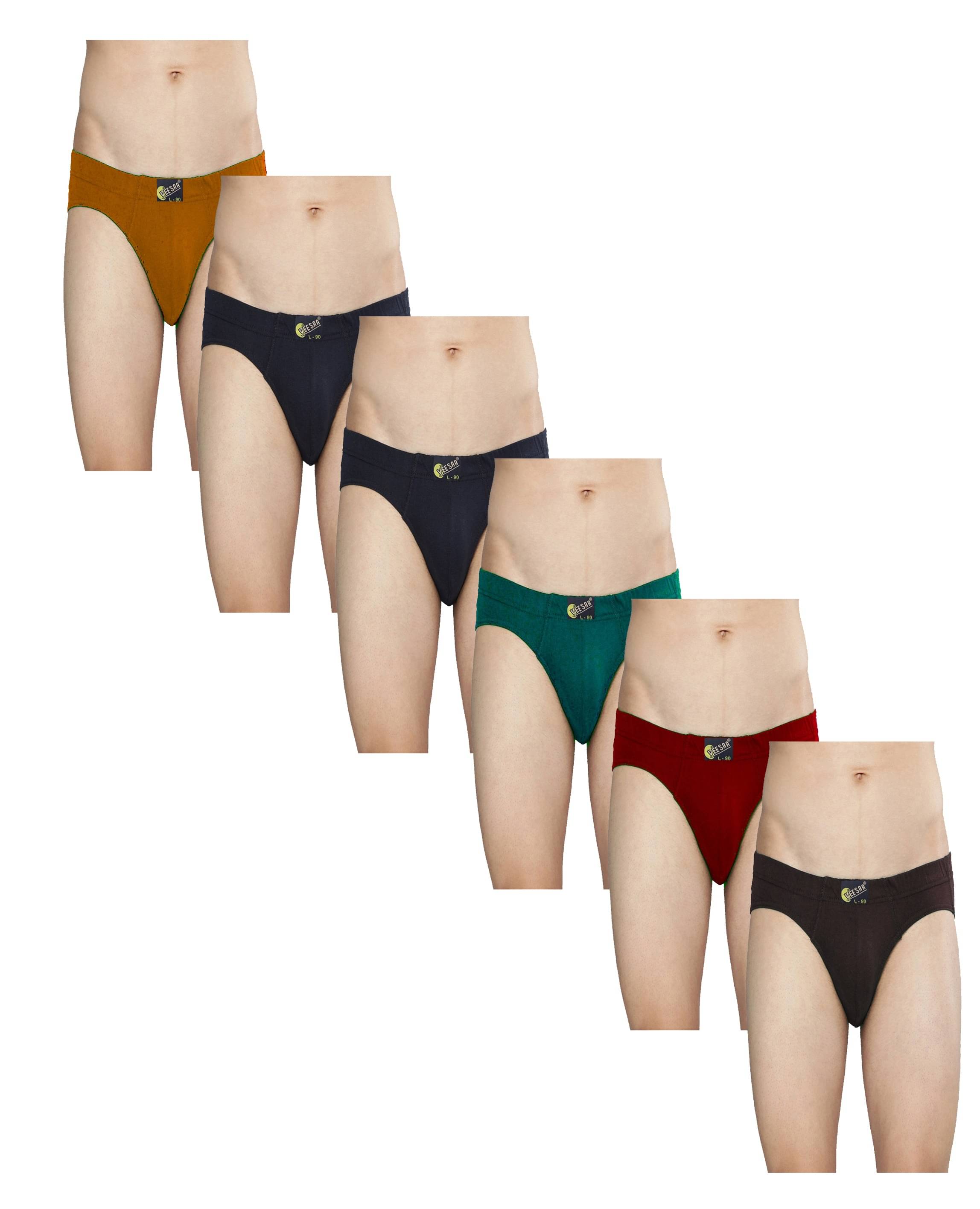VEE SAA Pack of 6 Cotton Briefs For Men's ( Multicolor ) VEE SAA Pack of 6 Cotton Briefs For Men's ( Multicolor )