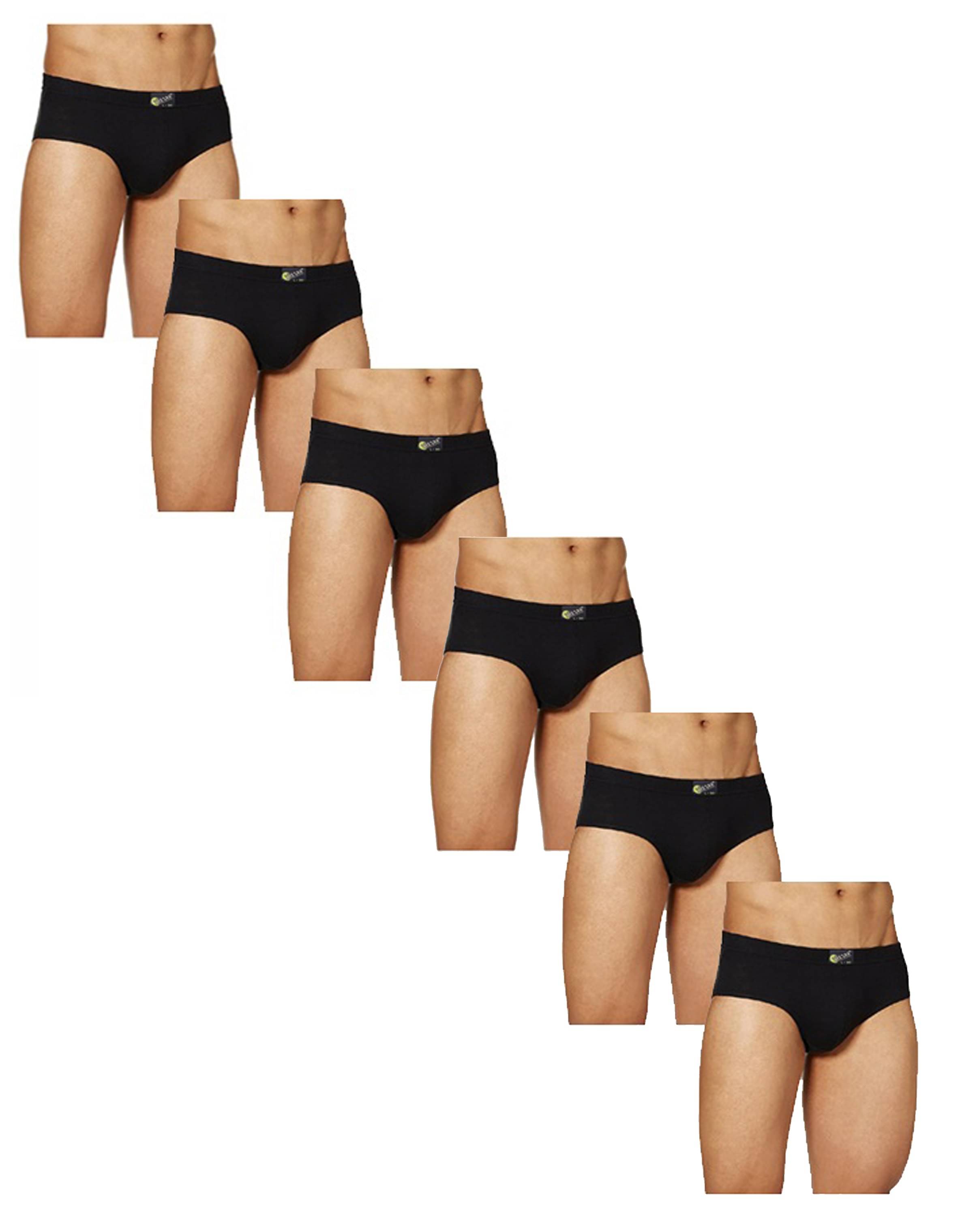 VEE SAA Pack of 6 Cotton Briefs For Men's ( Black ) VEE SAA Pack of 6 Cotton Briefs For Men's ( Black )