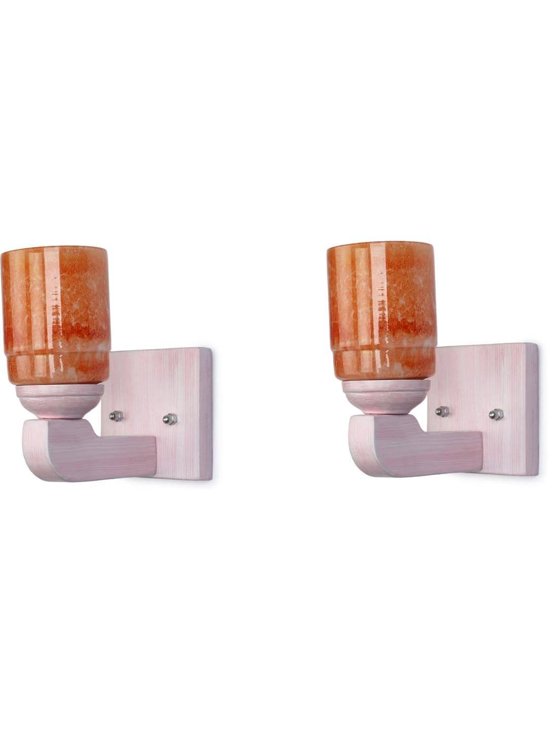     			AFAST Orange Up Light Wall Lamp ( Pack of 2 )