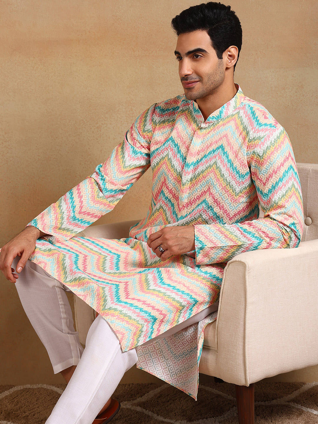     			Ethnic Bay Multi Viscose Men's Regular Kurta ( Pack of 1 )