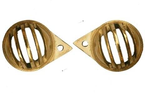     			Golden Fox 02 Parking Light Cover Brass for RE Bike Headlight Grill (Gold)