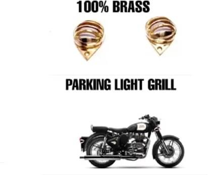     			Golden Fox 03 Parking Light Cover Brass for RE Bike Headlight Grill (Gold)